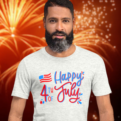 "Happy 4th Of July" T-Shirt - Weave Got Gifts - Unique Gifts You Won’t Find Anywhere Else!