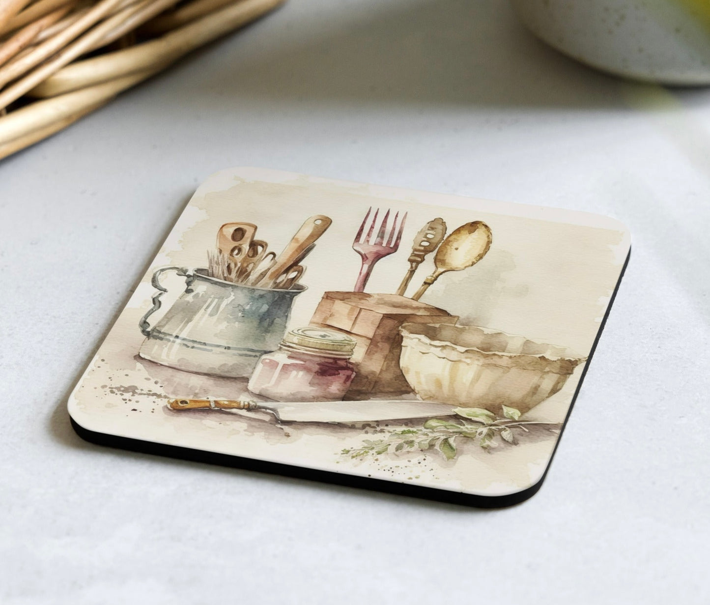 "Vintage Style Kitchen" Coaster - Weave Got Gifts - Unique Gifts You Won’t Find Anywhere Else!