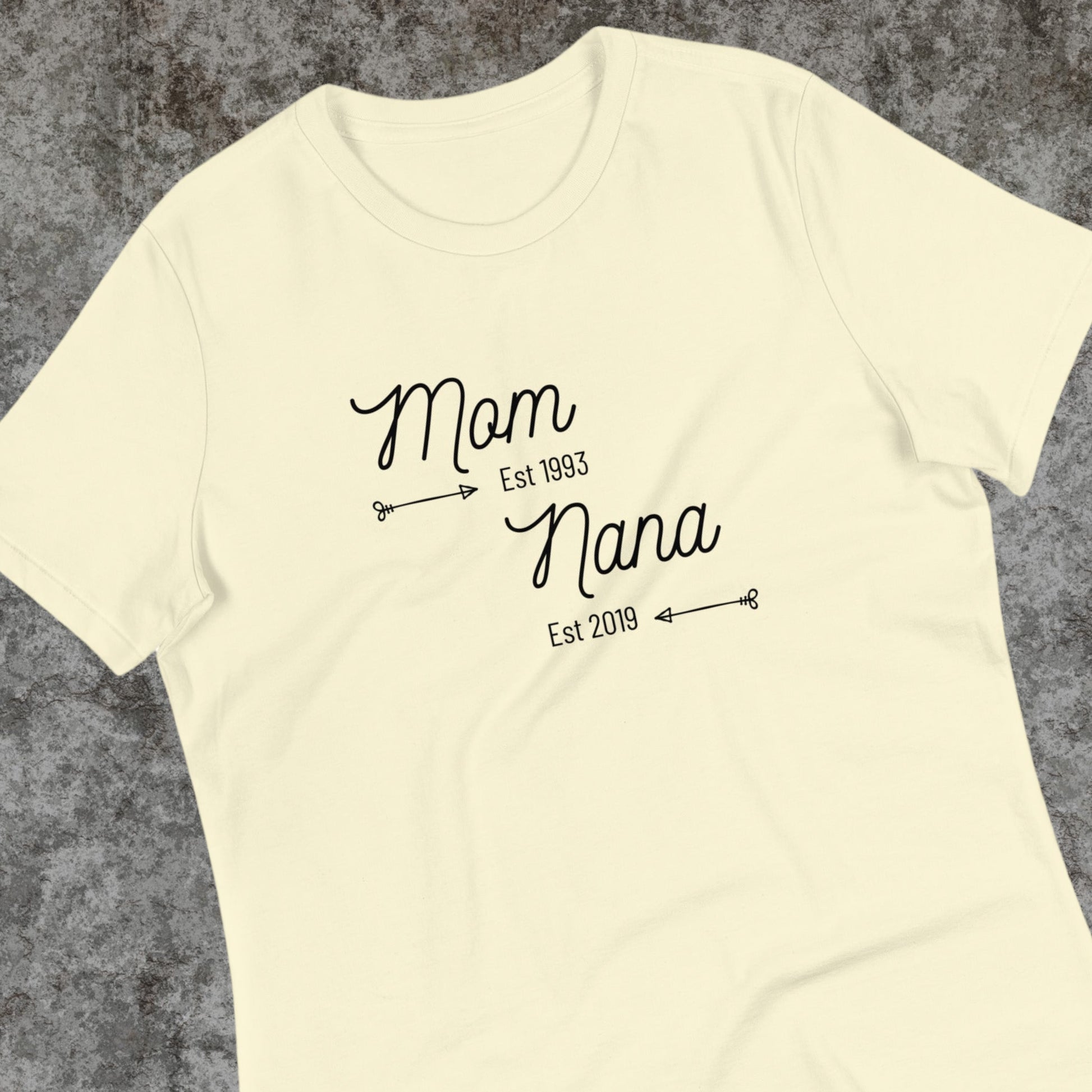 Mom Est 1993 and Nana Est 2019 sentimental t-shirt
