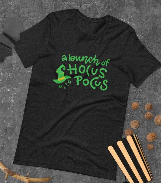 Hocus Pocus shirt with “A Bunch of Hocus Pocus” text and witch hat

