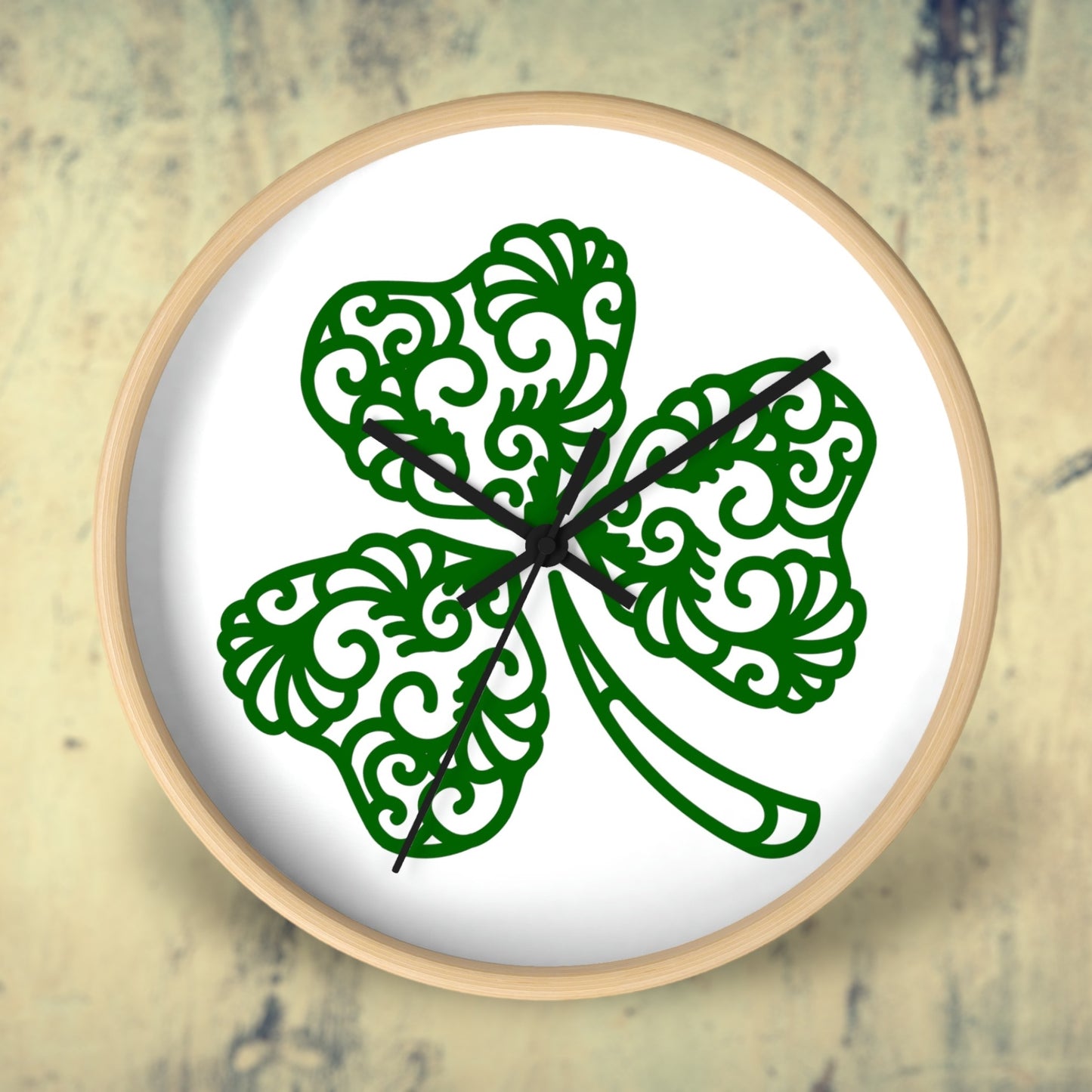 “Lucky Shamrock” Clock - Weave Got Gifts - Unique Gifts You Won’t Find Anywhere Else!