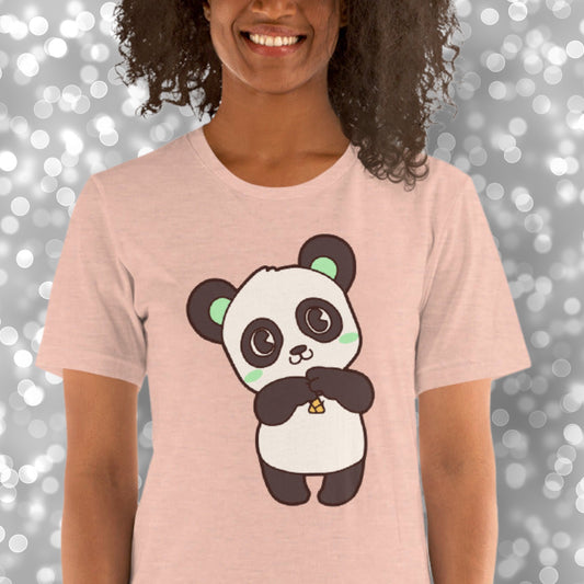Panda t-shirt for women with cute animal graphic
