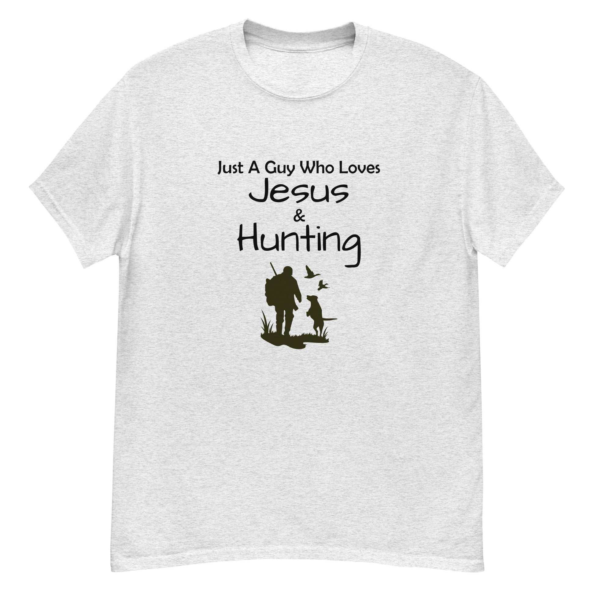 "Just A Guy Who Loves Jesus & Hunting" T-Shirt - Weave Got Gifts - Unique Gifts You Won’t Find Anywhere Else!