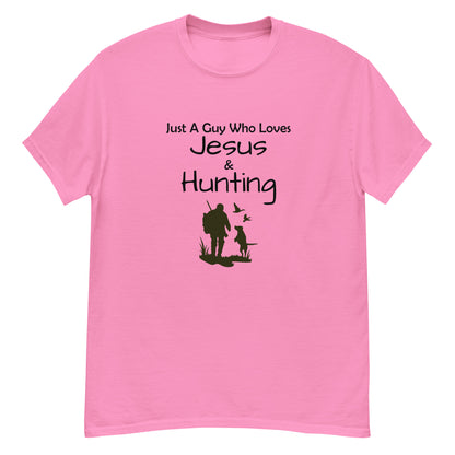 "Just A Guy Who Loves Jesus & Hunting" T-Shirt - Weave Got Gifts - Unique Gifts You Won’t Find Anywhere Else!