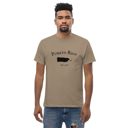 Puerto Rico shirt for men with simple island print
