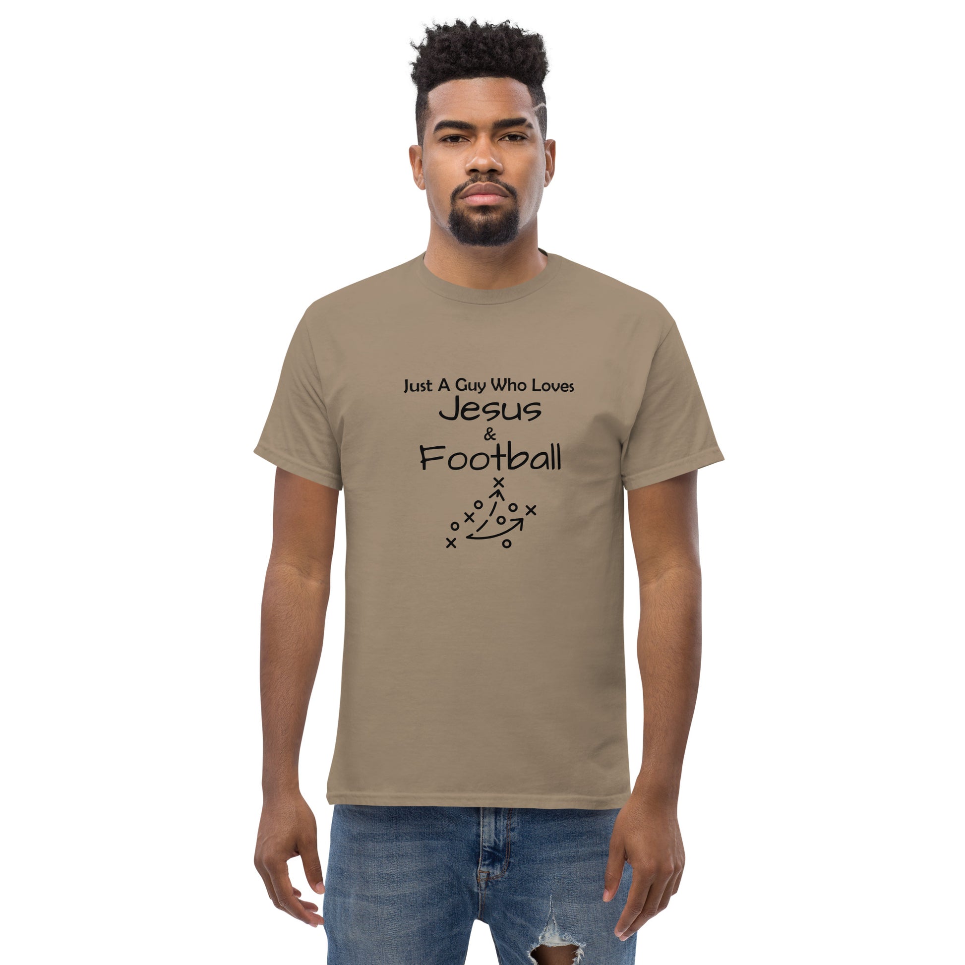 Soft cotton football and Jesus shirt
