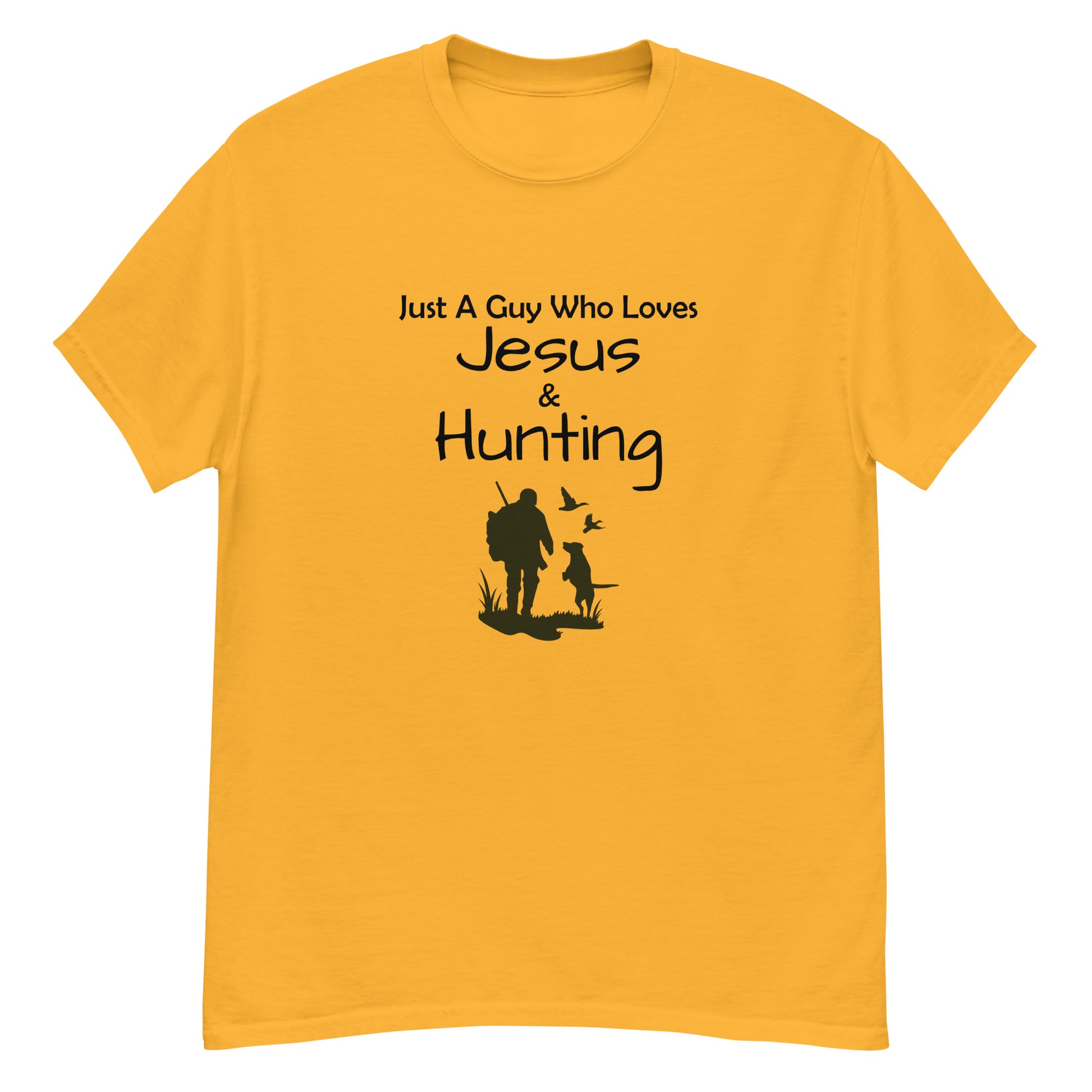 "Just A Guy Who Loves Jesus & Hunting" T-Shirt - Weave Got Gifts - Unique Gifts You Won’t Find Anywhere Else!