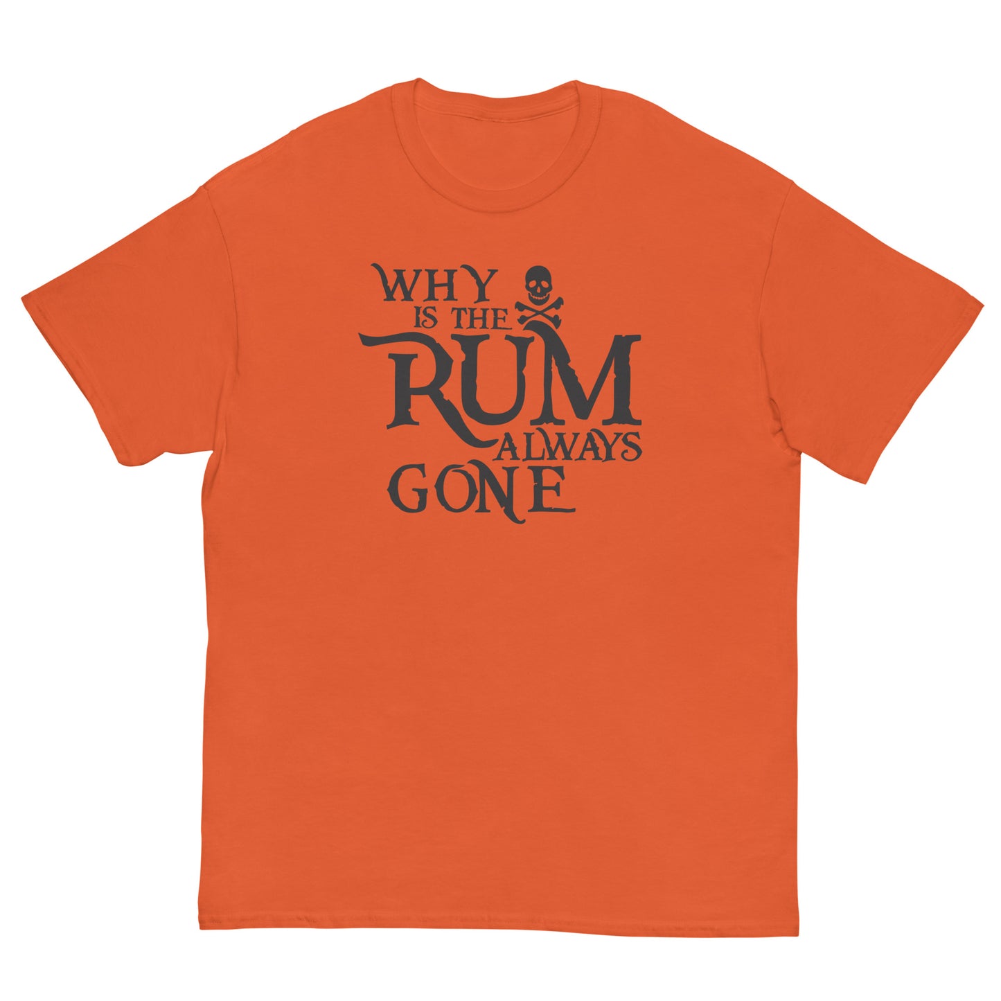 Pirate skull and rum-themed t-shirt
