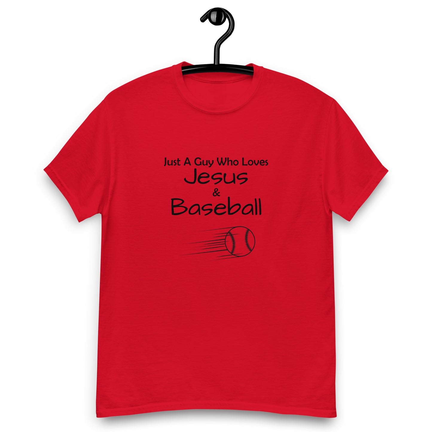 "Just A Guy Who Loves Jesus & Baseball" T-Shirt - Weave Got Gifts - Unique Gifts You Won’t Find Anywhere Else!