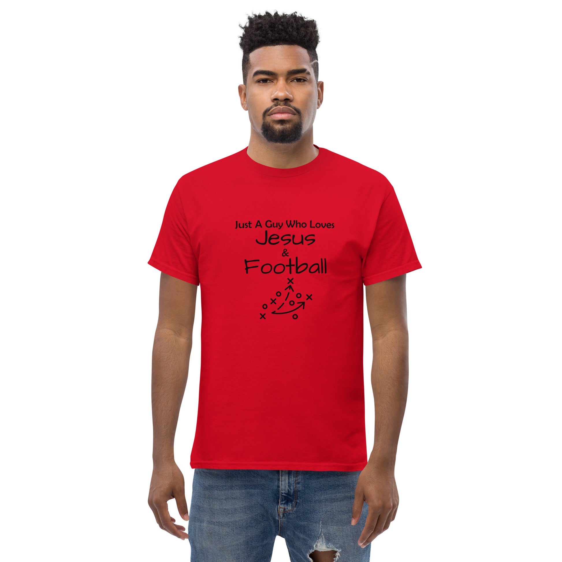 Faith and football t-shirt for men
