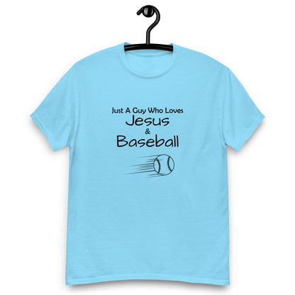 "Just A Guy Who Loves Jesus & Baseball" T-Shirt - Weave Got Gifts - Unique Gifts You Won’t Find Anywhere Else!