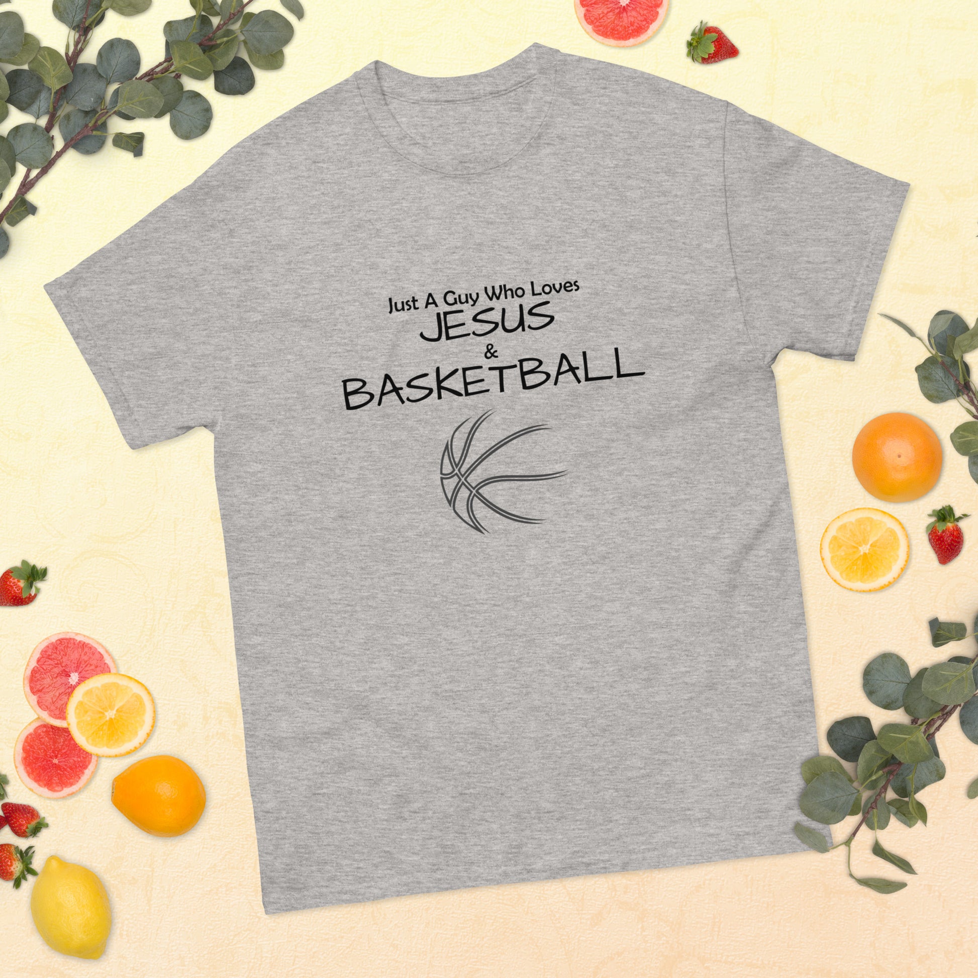 "Just A Guy Who Loves Jesus & Basketball" T-Shirt - Weave Got Gifts - Unique Gifts You Won’t Find Anywhere Else!