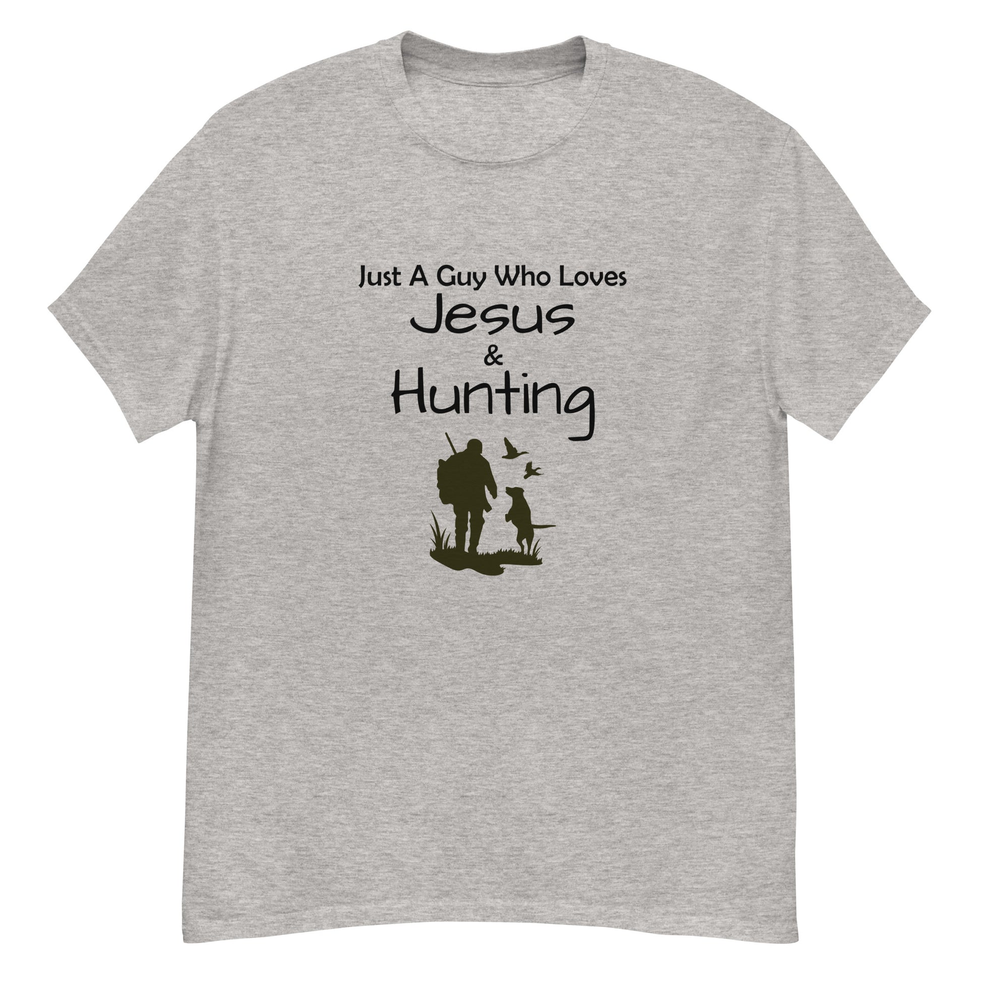 "Just A Guy Who Loves Jesus & Hunting" T-Shirt - Weave Got Gifts - Unique Gifts You Won’t Find Anywhere Else!