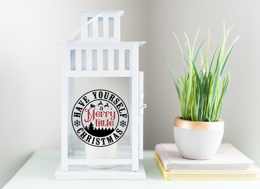 Christmas Decor Lantern – "Have Yourself a Merry Little Christmas"