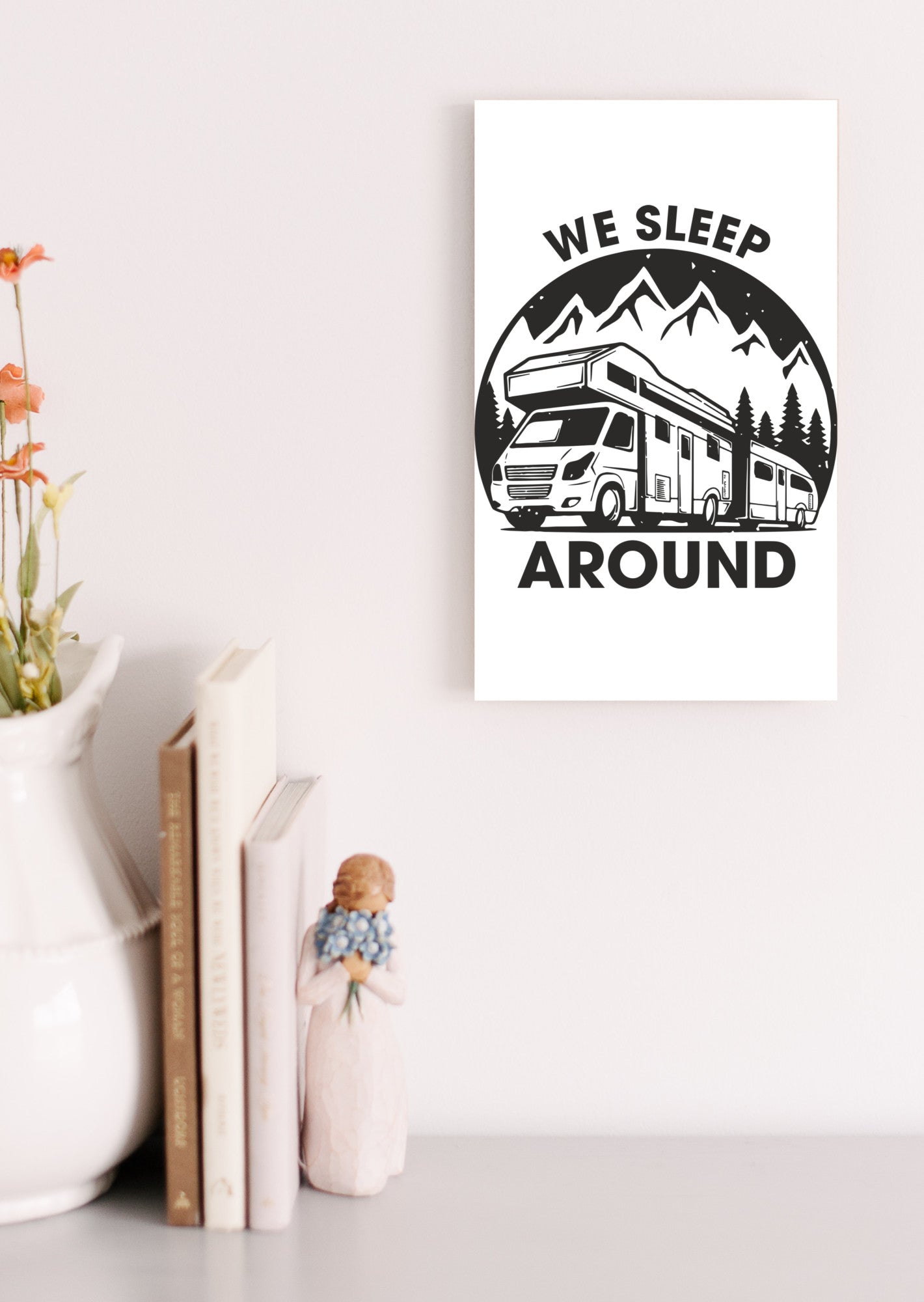 "We Sleep Around" Camping Wall Art - Weave Got Gifts - Unique Gifts You Won’t Find Anywhere Else!