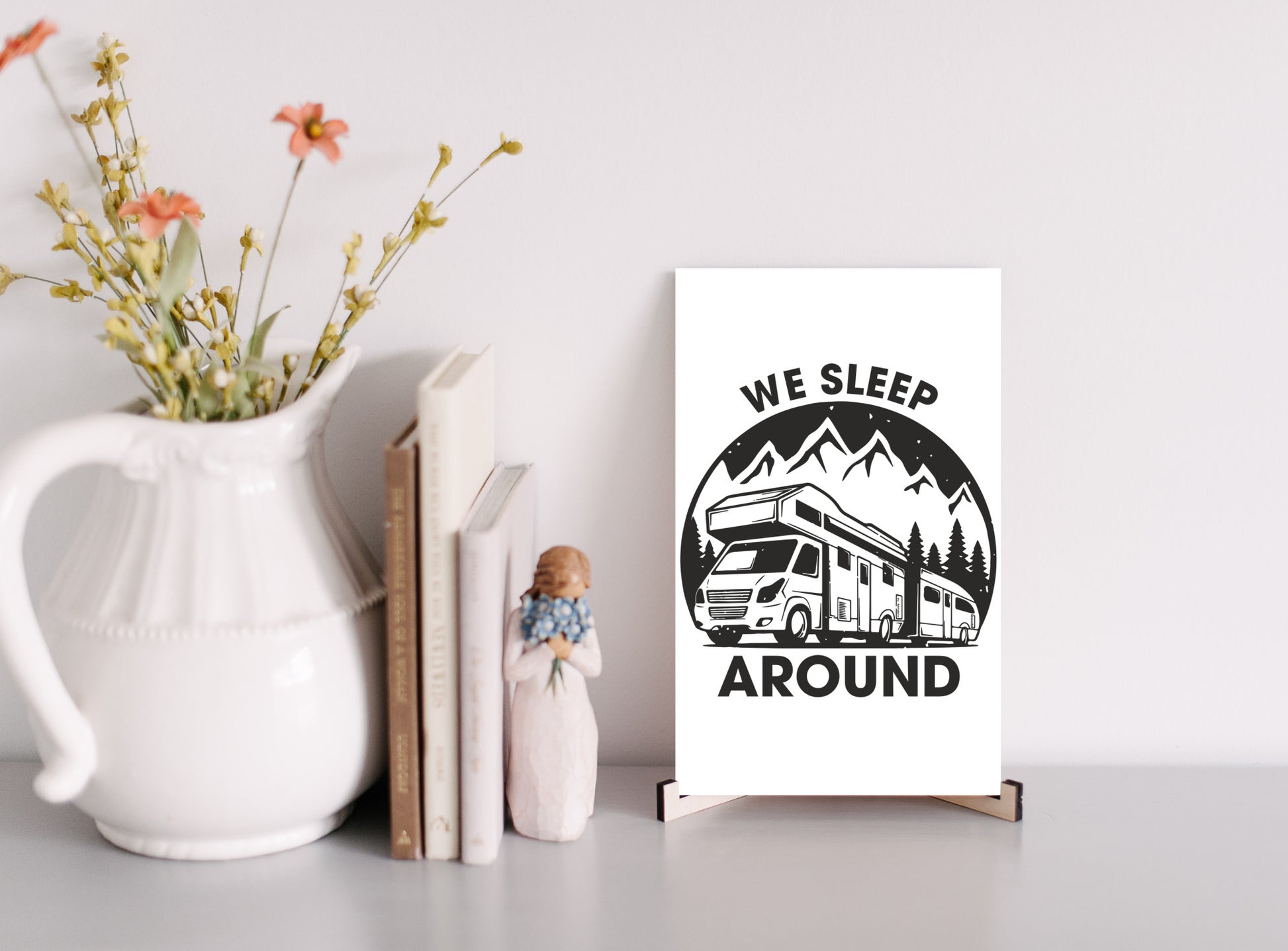"We Sleep Around" Camping Wall Art - Weave Got Gifts - Unique Gifts You Won’t Find Anywhere Else!