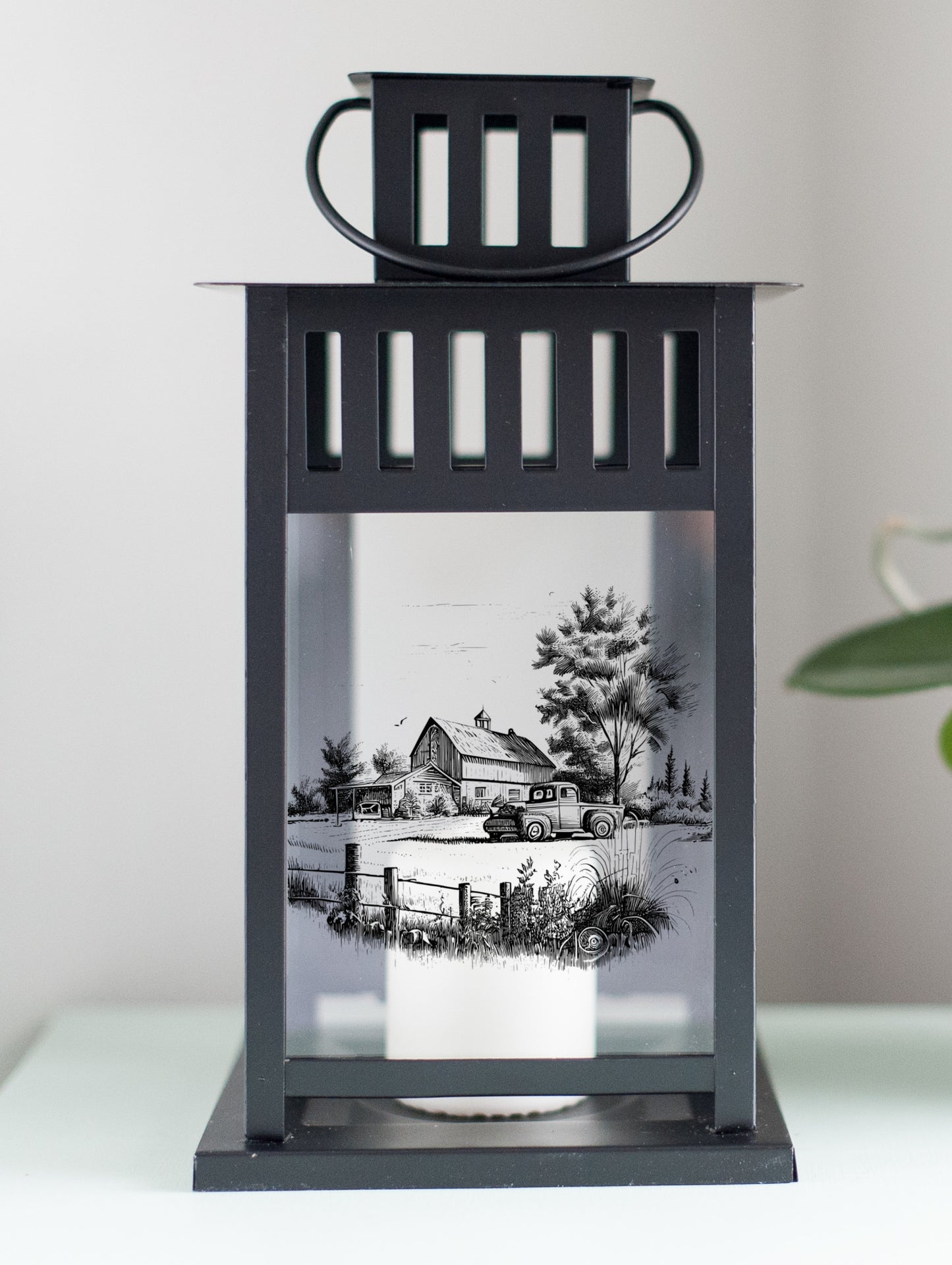 "Vintage Farm" Lantern Décor - Weave Got Gifts - Unique Gifts You Won’t Find Anywhere Else!