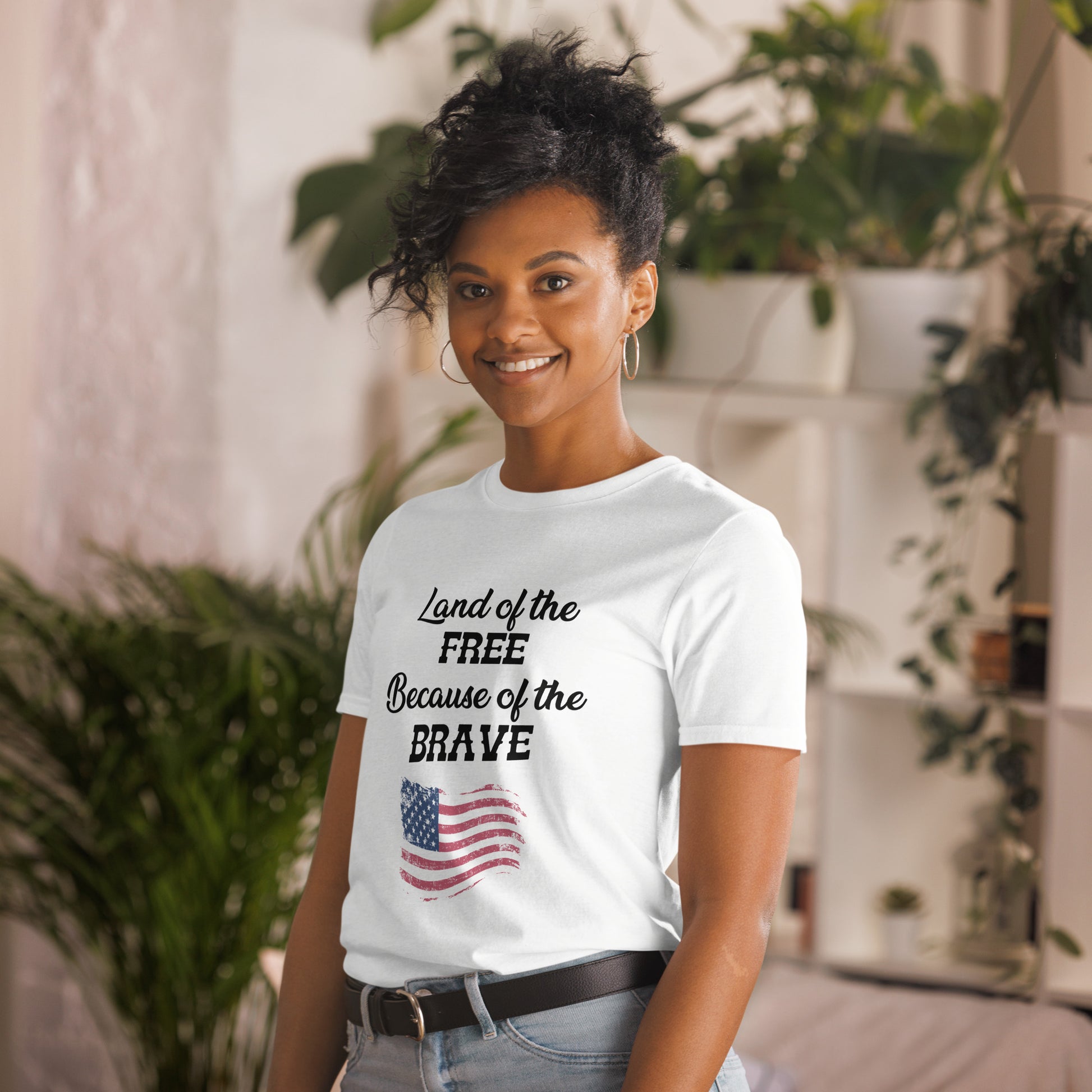 Proud military gratitude unisex t-shirt with reinforced stitching