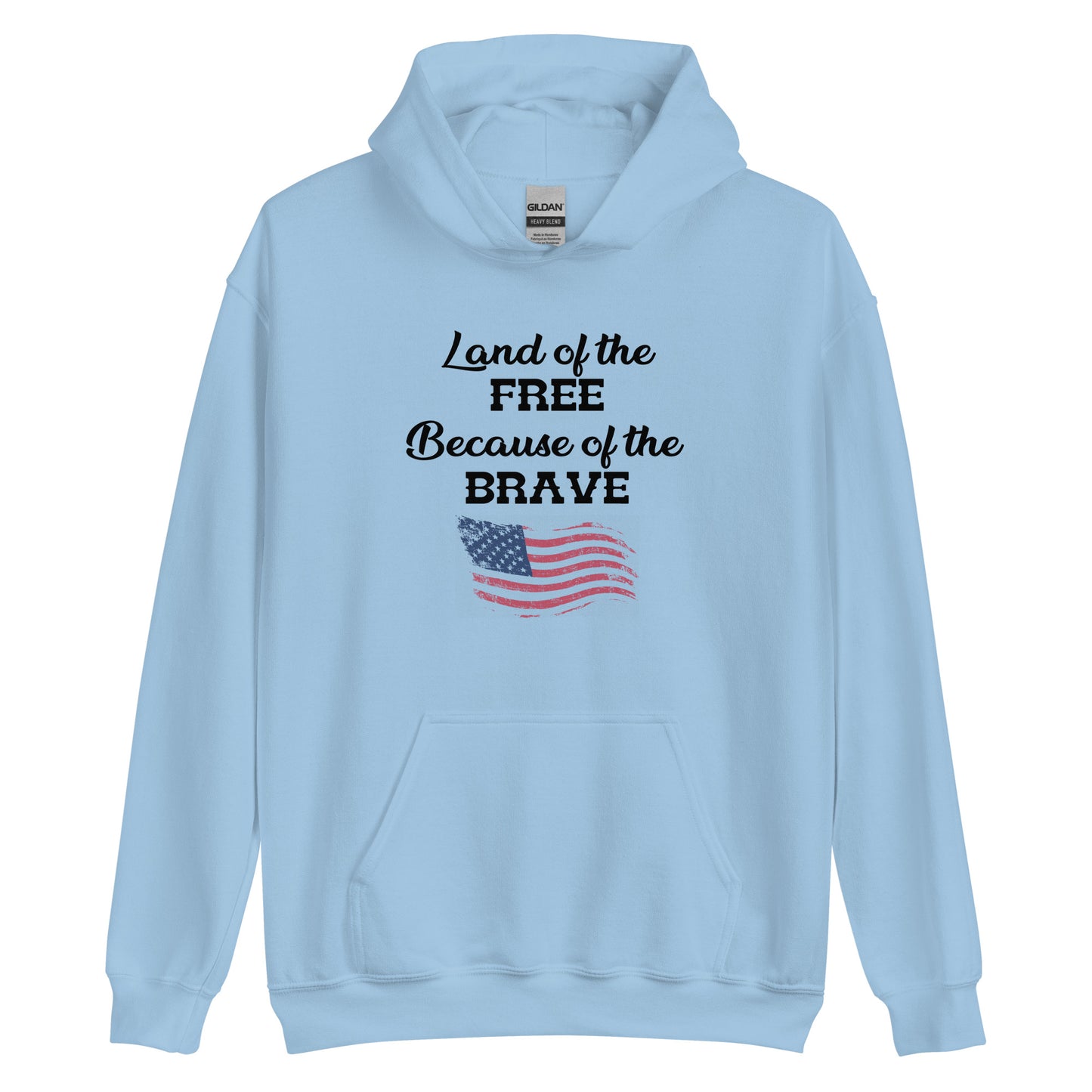 "Land Of The Free, Because Of The Brave" Hoodie - Weave Got Gifts - Unique Gifts You Won’t Find Anywhere Else!