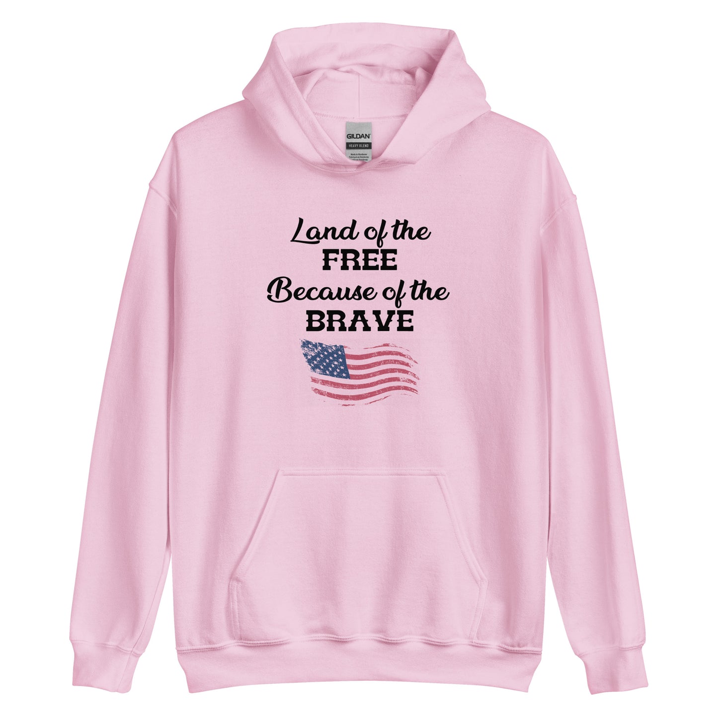 "Land Of The Free, Because Of The Brave" Hoodie - Weave Got Gifts - Unique Gifts You Won’t Find Anywhere Else!
