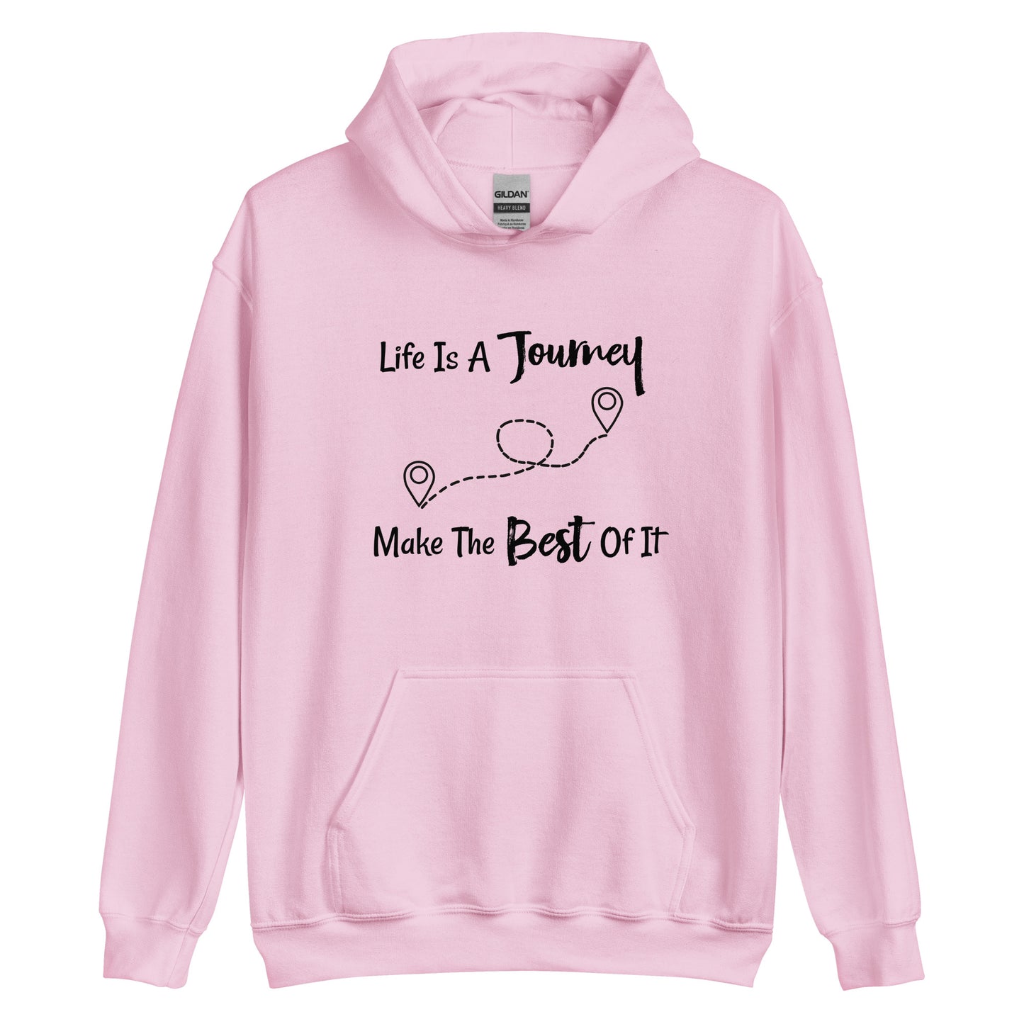 Adventure and travel hoodie with life is a journey design
