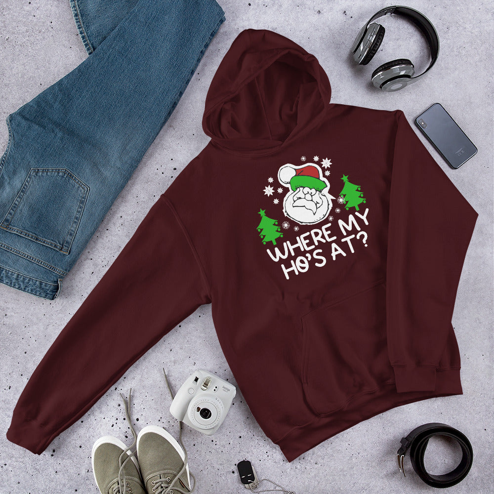 "Where My Hoe's At?" Funny Santa Hoodie - Weave Got Gifts - Unique Gifts You Won’t Find Anywhere Else!