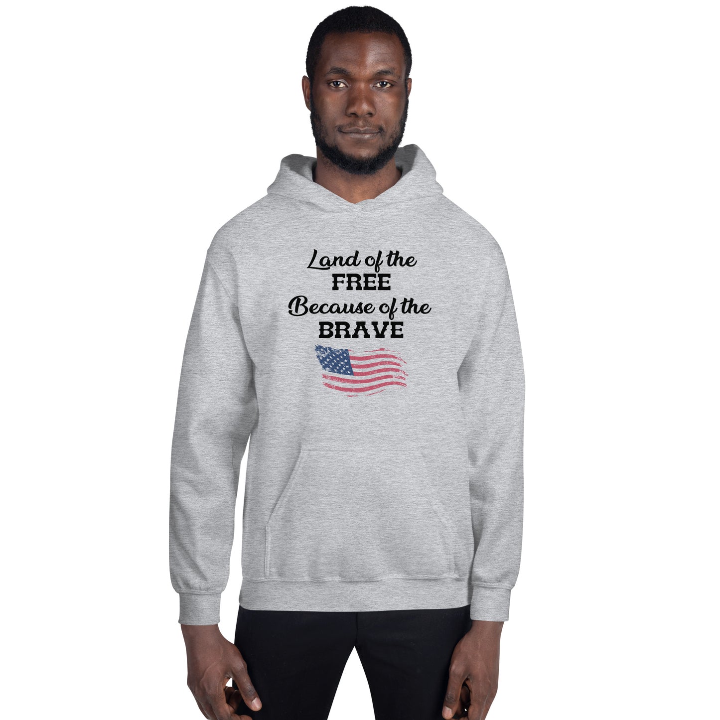 Land of the Free because of the Brave hoodie for all sizes
