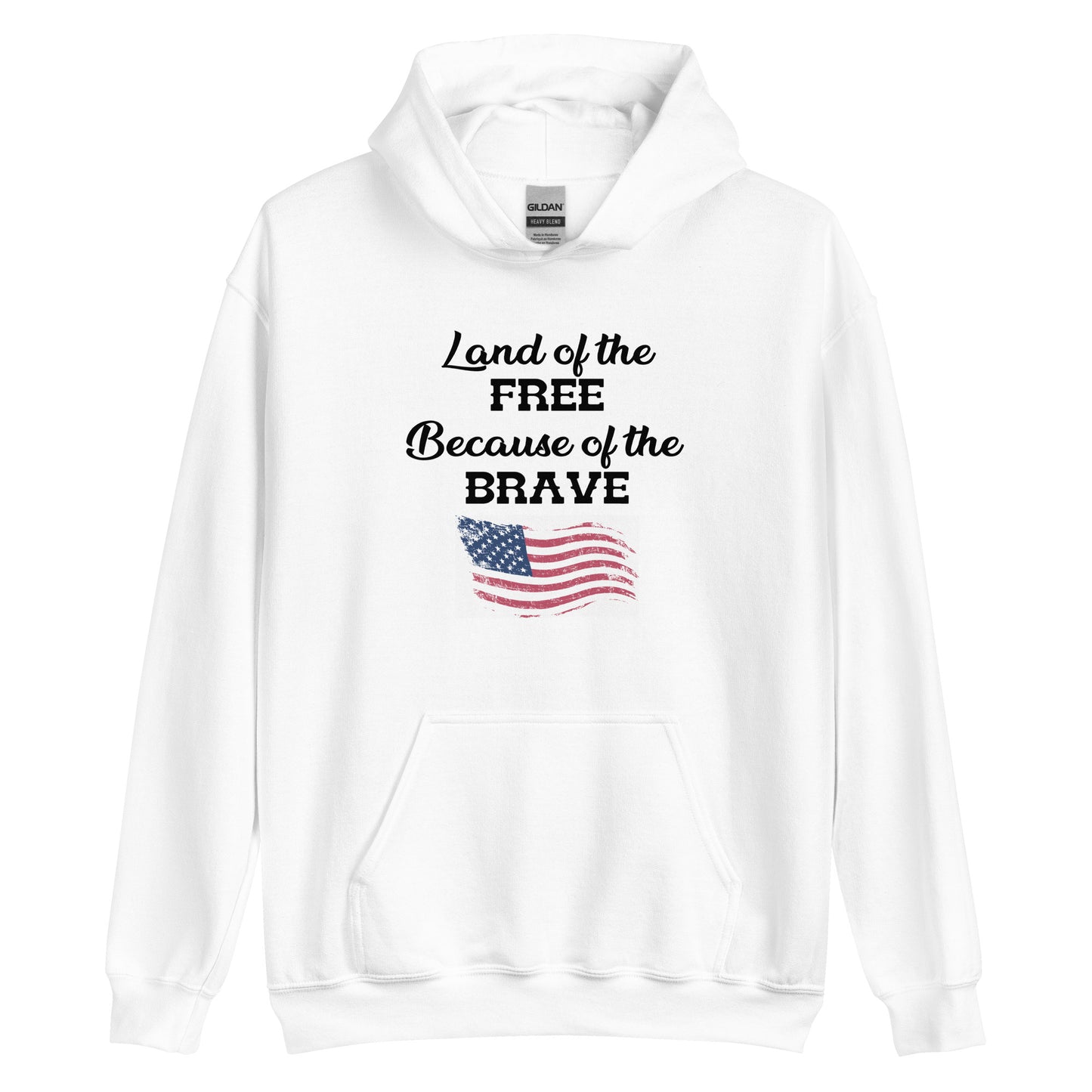 "Land Of The Free, Because Of The Brave" Hoodie - Weave Got Gifts - Unique Gifts You Won’t Find Anywhere Else!