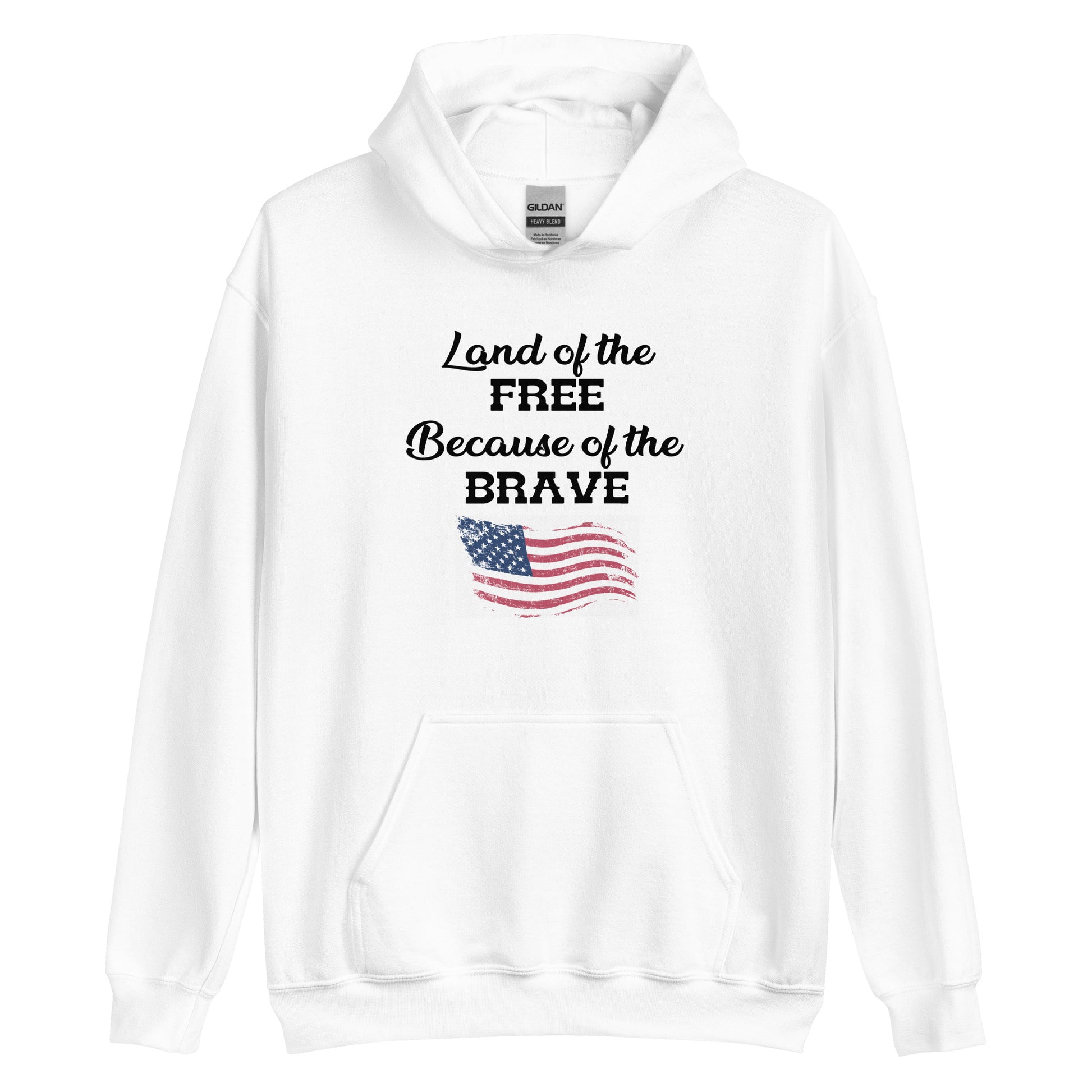 American pride hoodie with patriotic message
