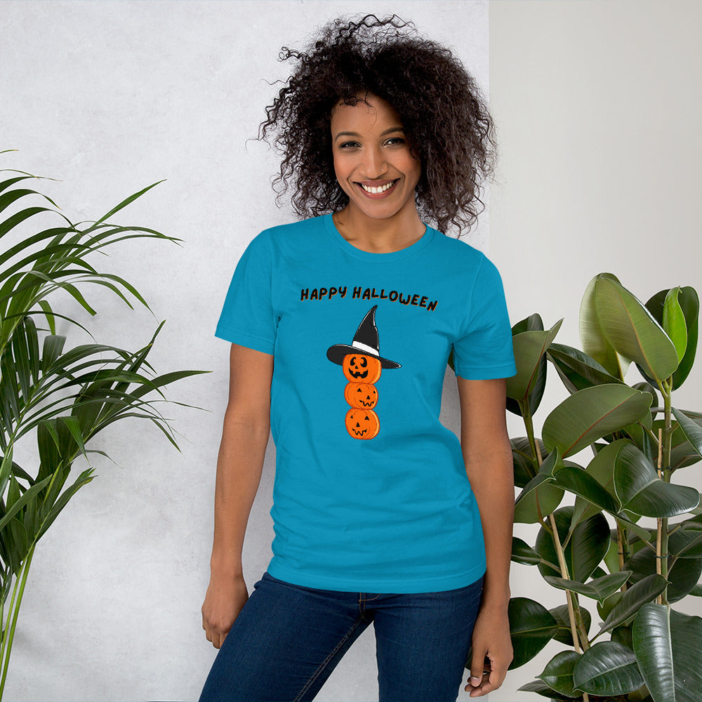 Soft cotton Happy Halloween shirt with festive design
