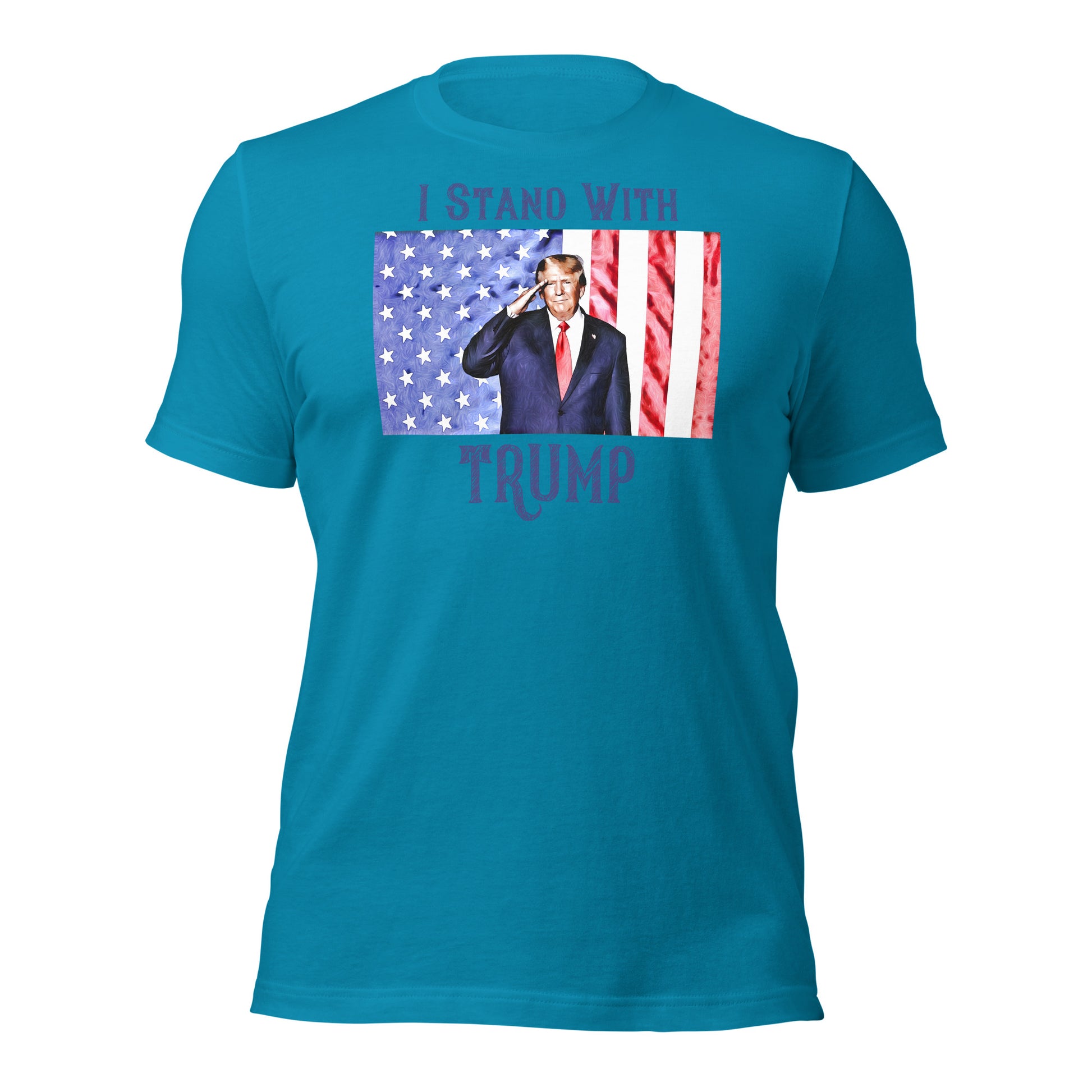 Support Trump shirt with bold watercolor graphic
