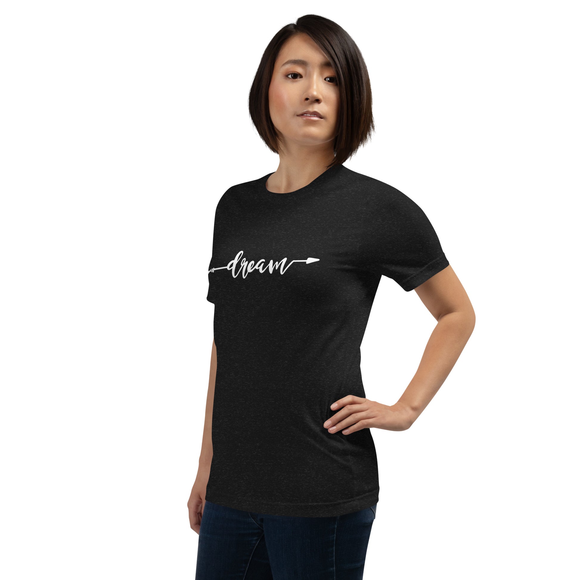 Casual women’s t-shirt with elegant dream design

