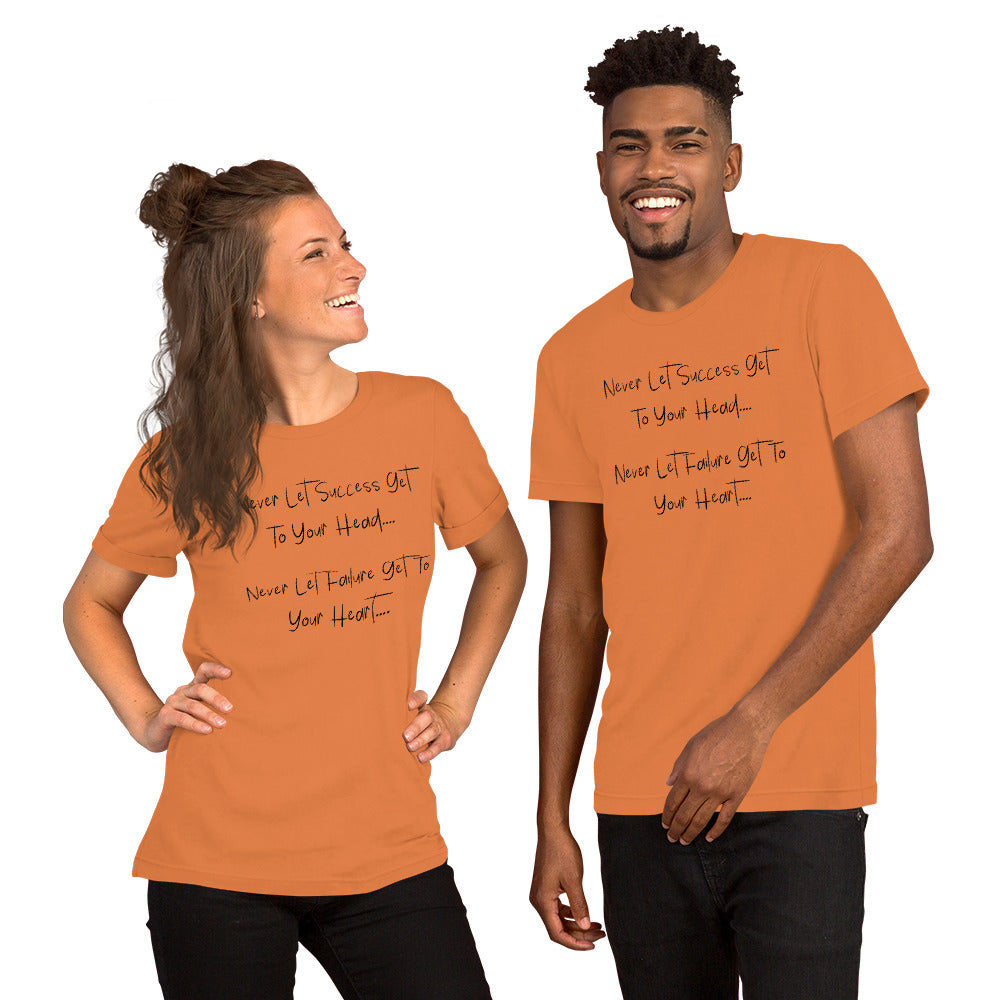 High-quality success and failure t-shirt with motivational quote
