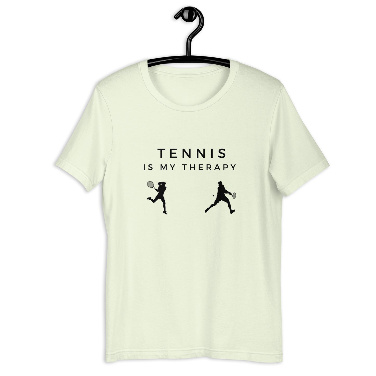 Tennis club shirt with lighthearted message
