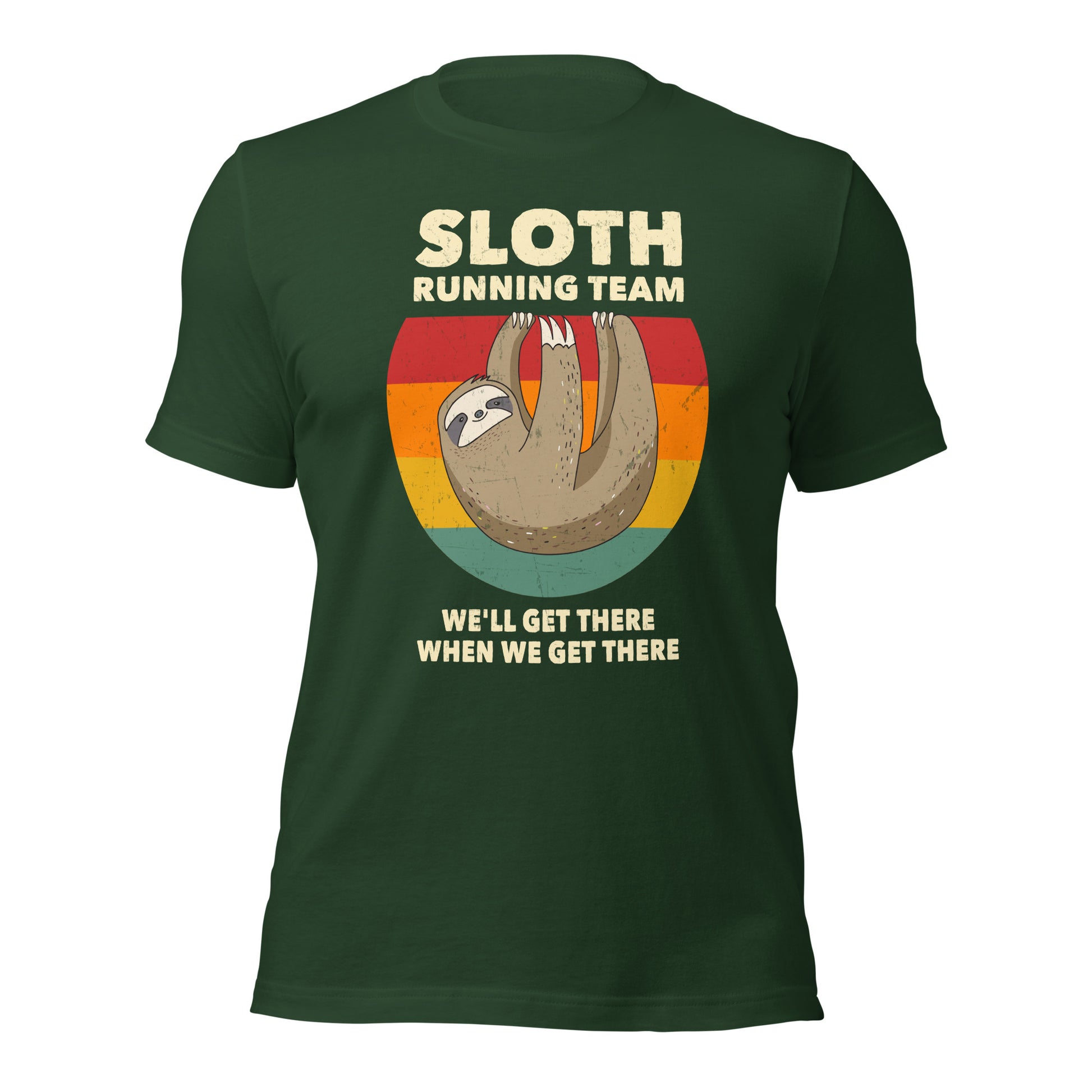 Sloth Running Team funny t-shirt for laid-back living
