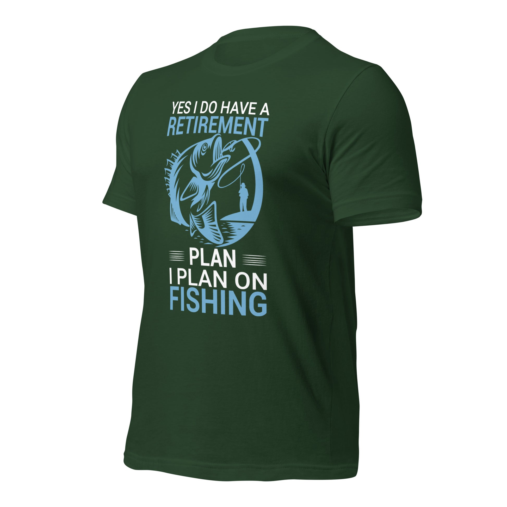 Fishing and retirement graphic tee for outdoorsmen
