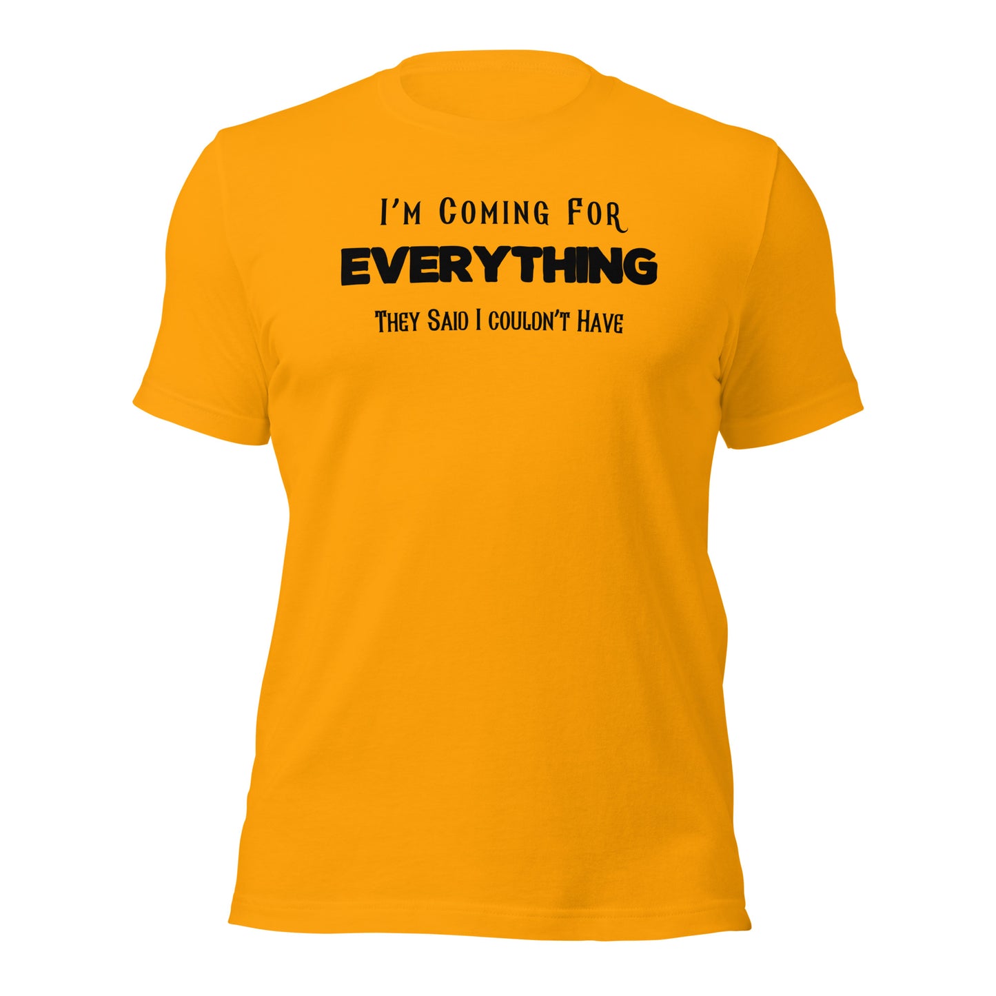 High-quality motivational t-shirt for gym workouts and daily wear
