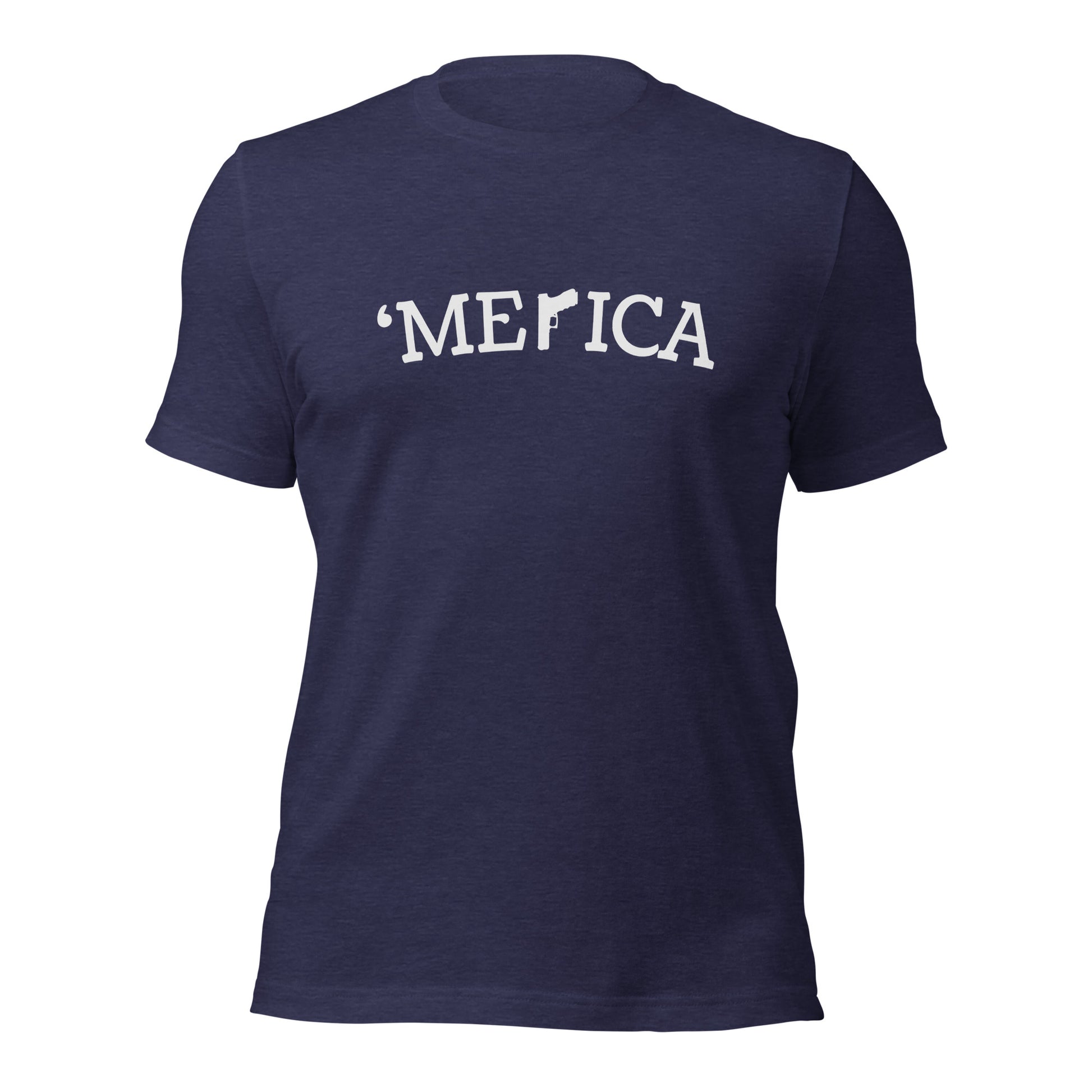 Comfortable Merica tee with creative pistol detail
