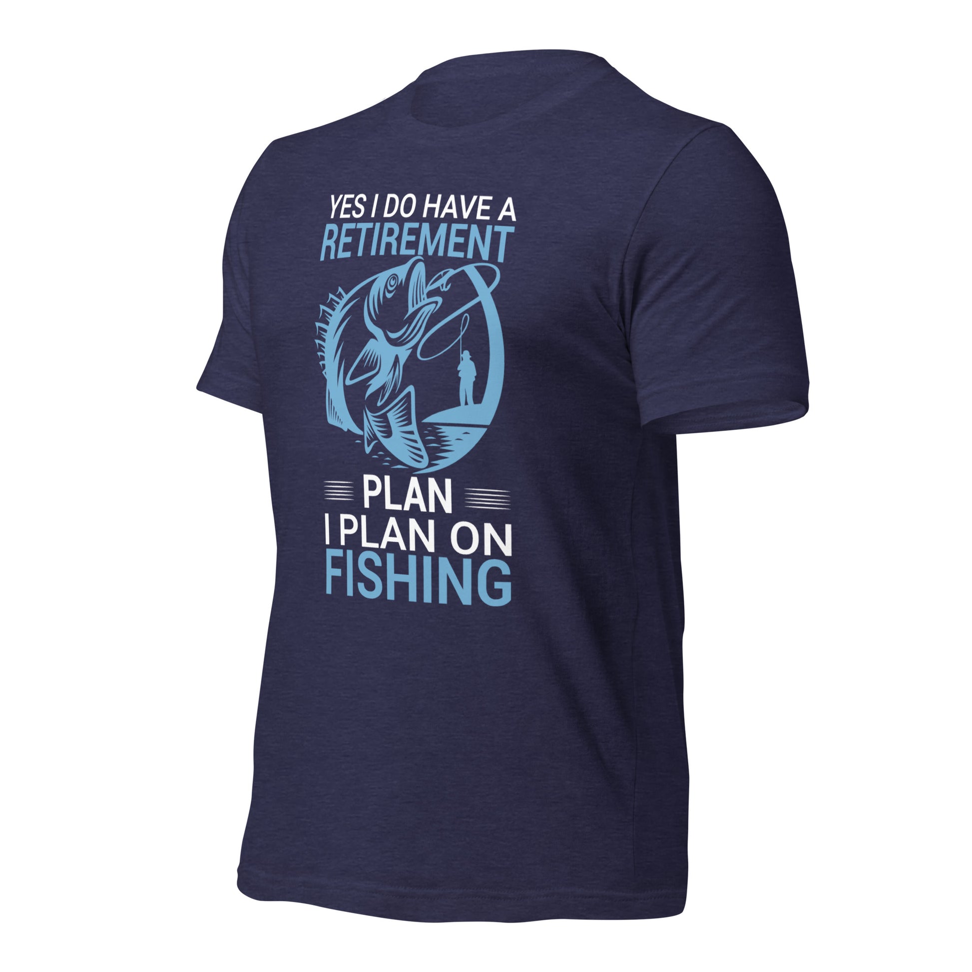 Fun retirement fishing shirt with caught fish design
