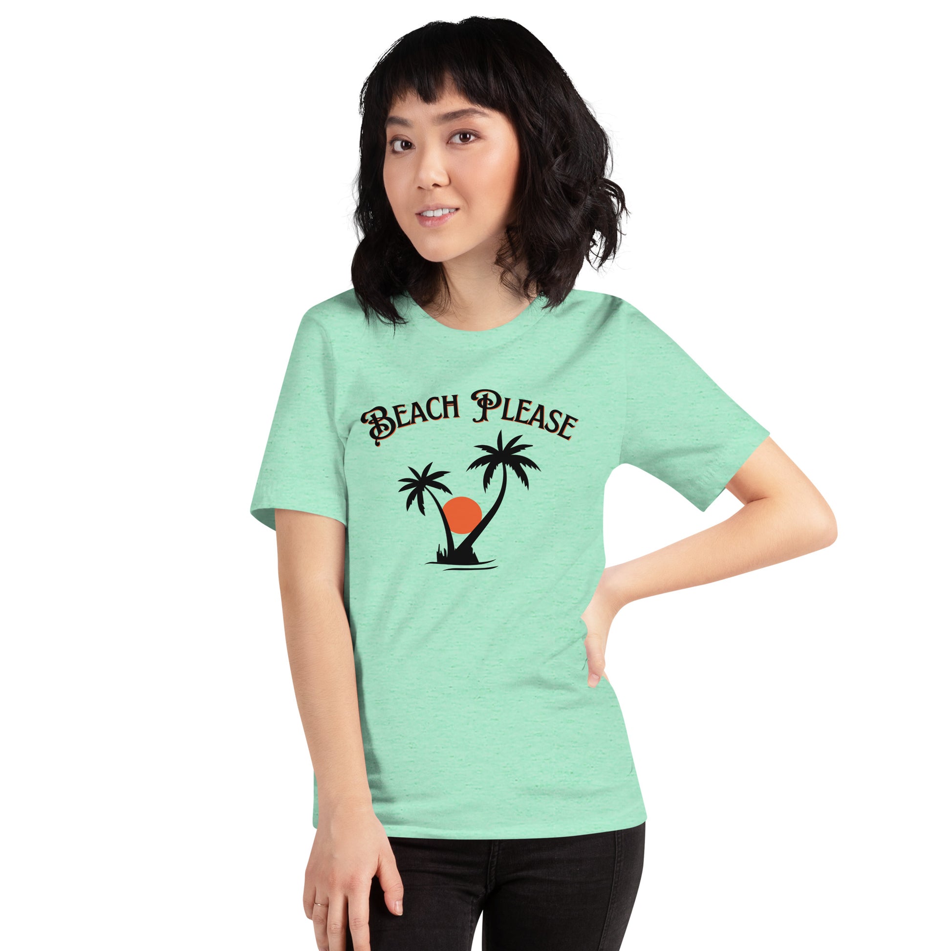 Bold and colorful Beach Please print on comfy tee
