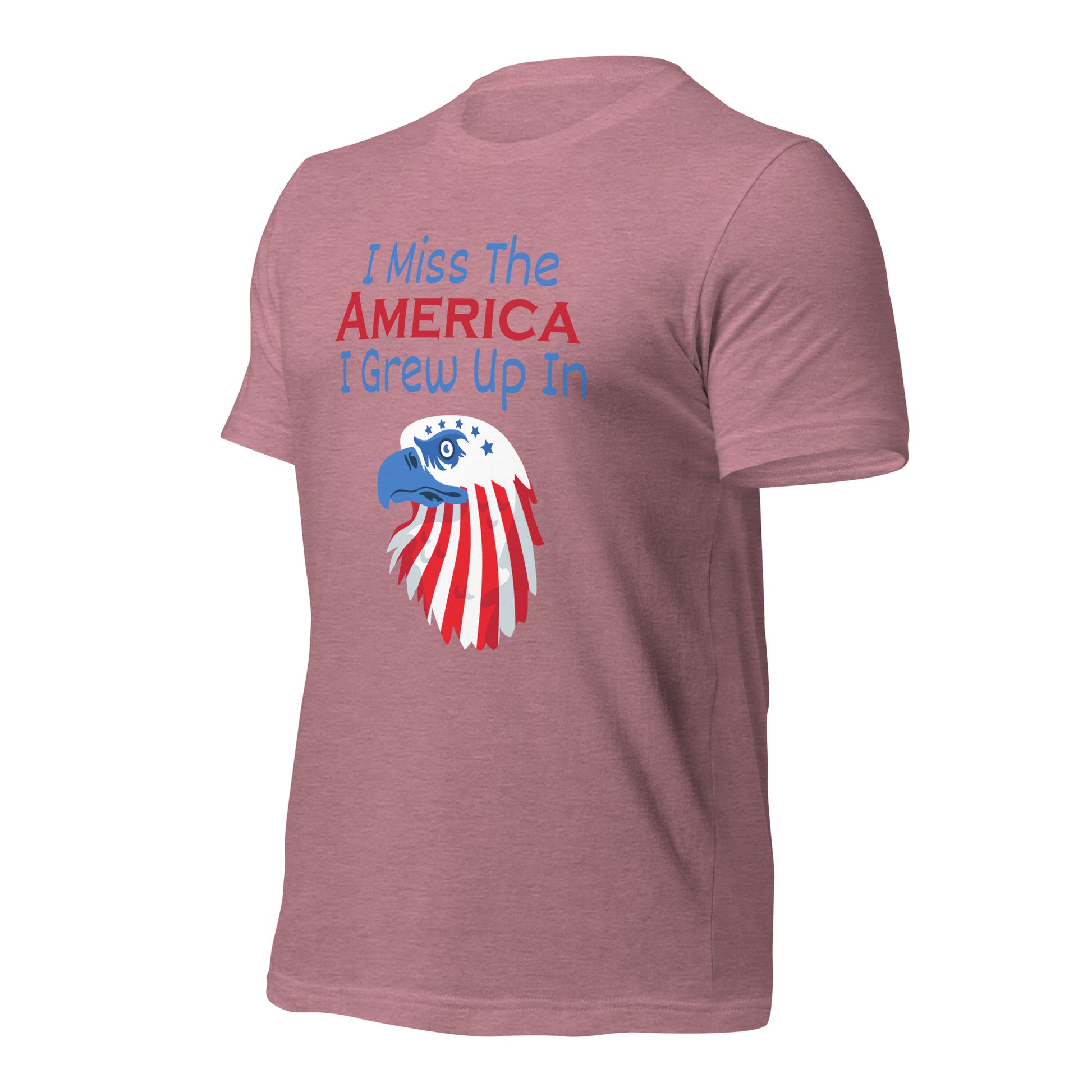 Soft and durable t-shirt with a message of nostalgia for America