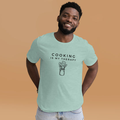 Soft cotton chef's t-shirt with cooking motto
