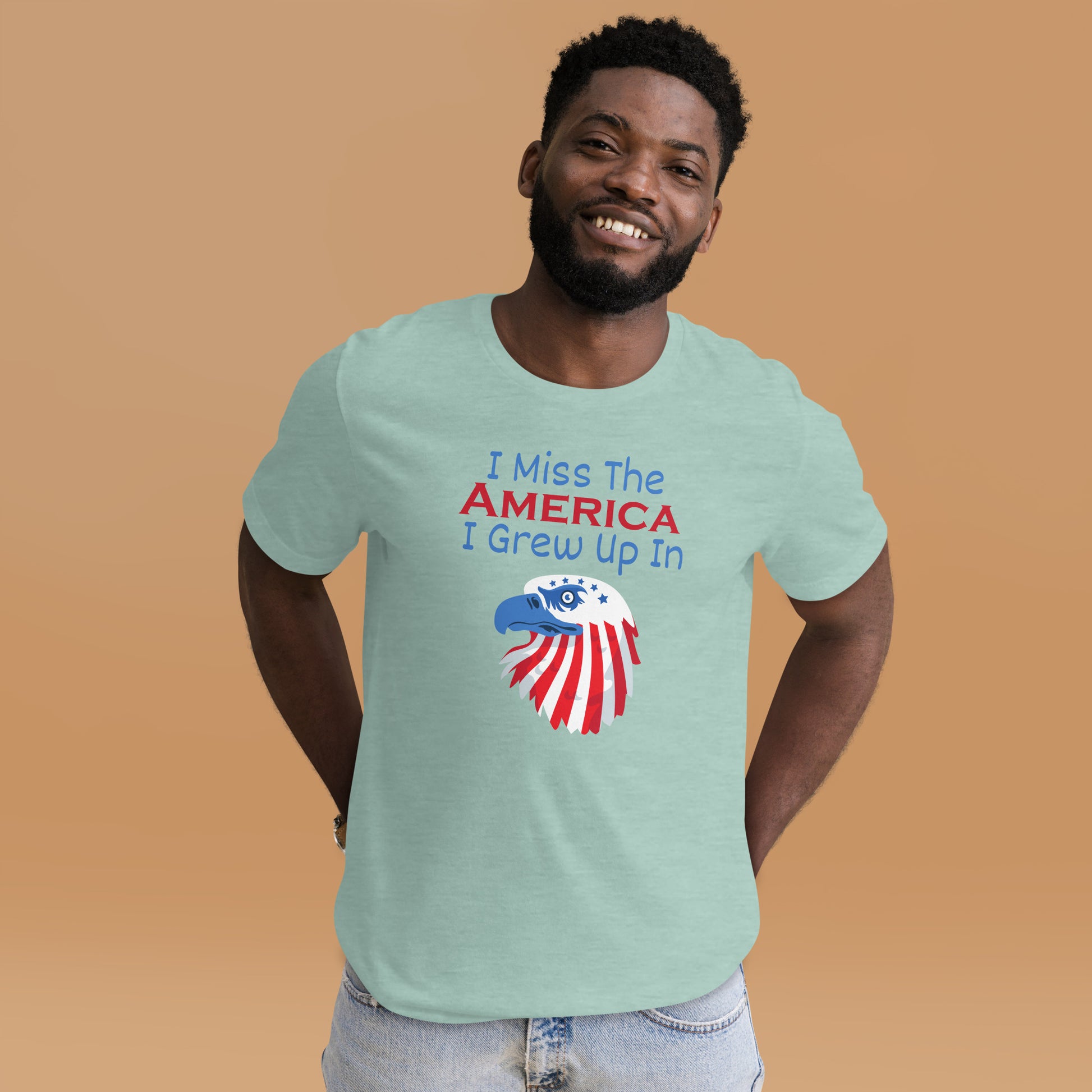 Nostalgic bald eagle t-shirt with vintage American vibe
