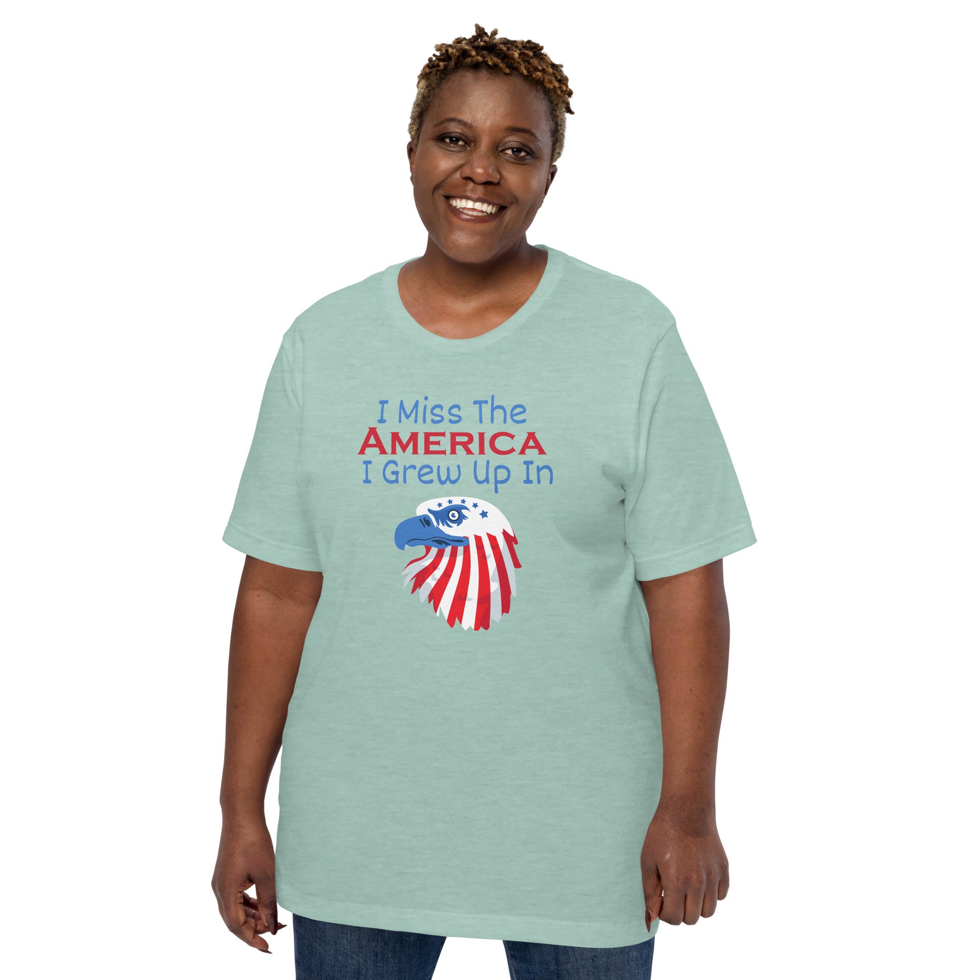 USA patriotic t-shirt with bald eagle graphic
