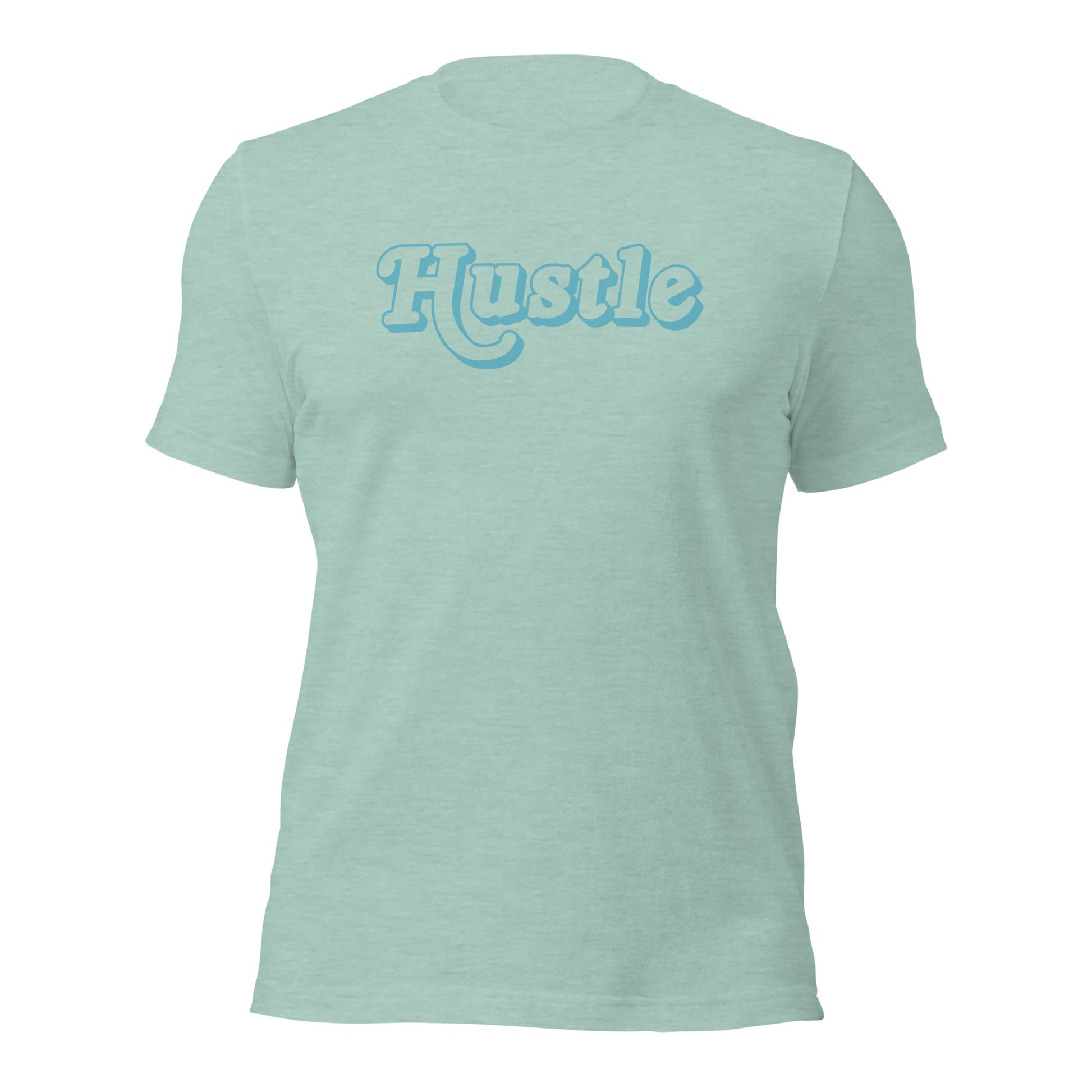 Motivational hustle t-shirt for gym or casual wear
