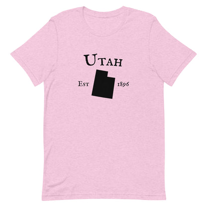 Vintage Utah t-shirt featuring state outline and 1896 design
