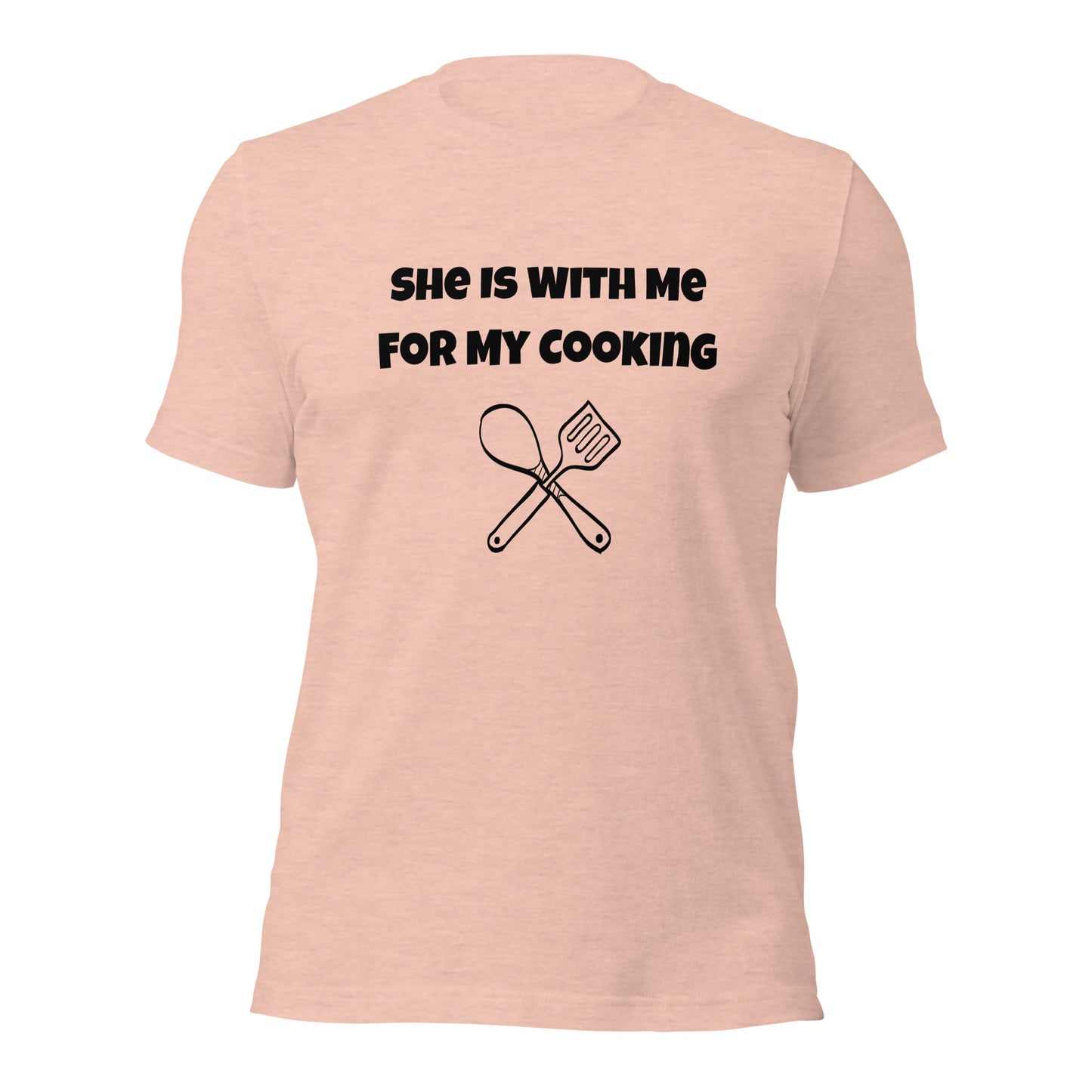 Soft cotton cooking shirt with humorous foodie design
