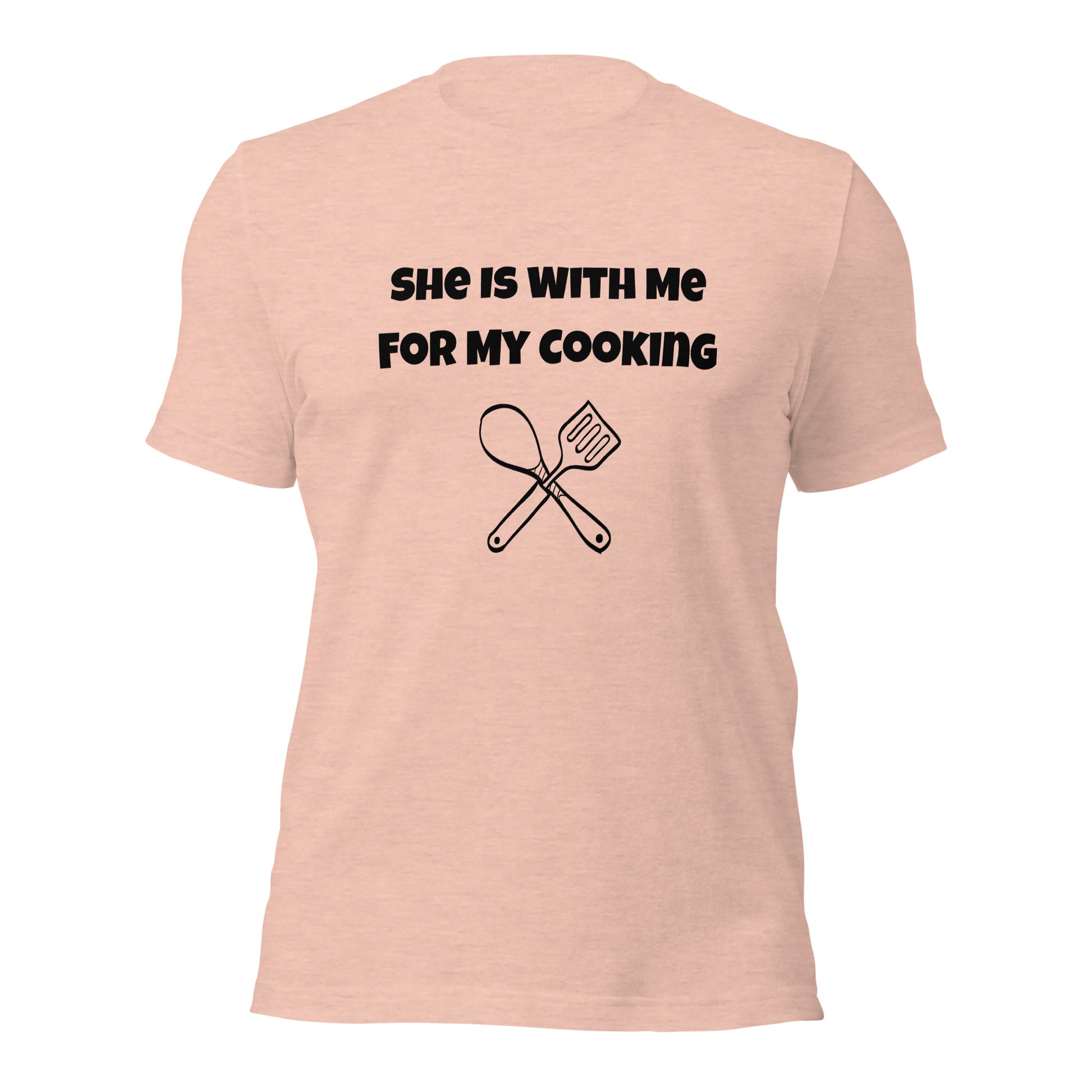 Soft cotton cooking shirt with humorous foodie design
