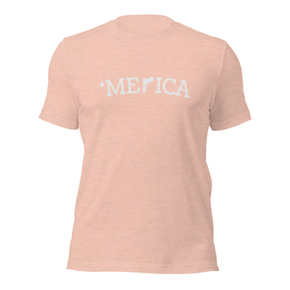 American gun owner shirt with bold white Merica design
