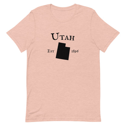 Minimalist Utah design t-shirt with 1896 year printed
